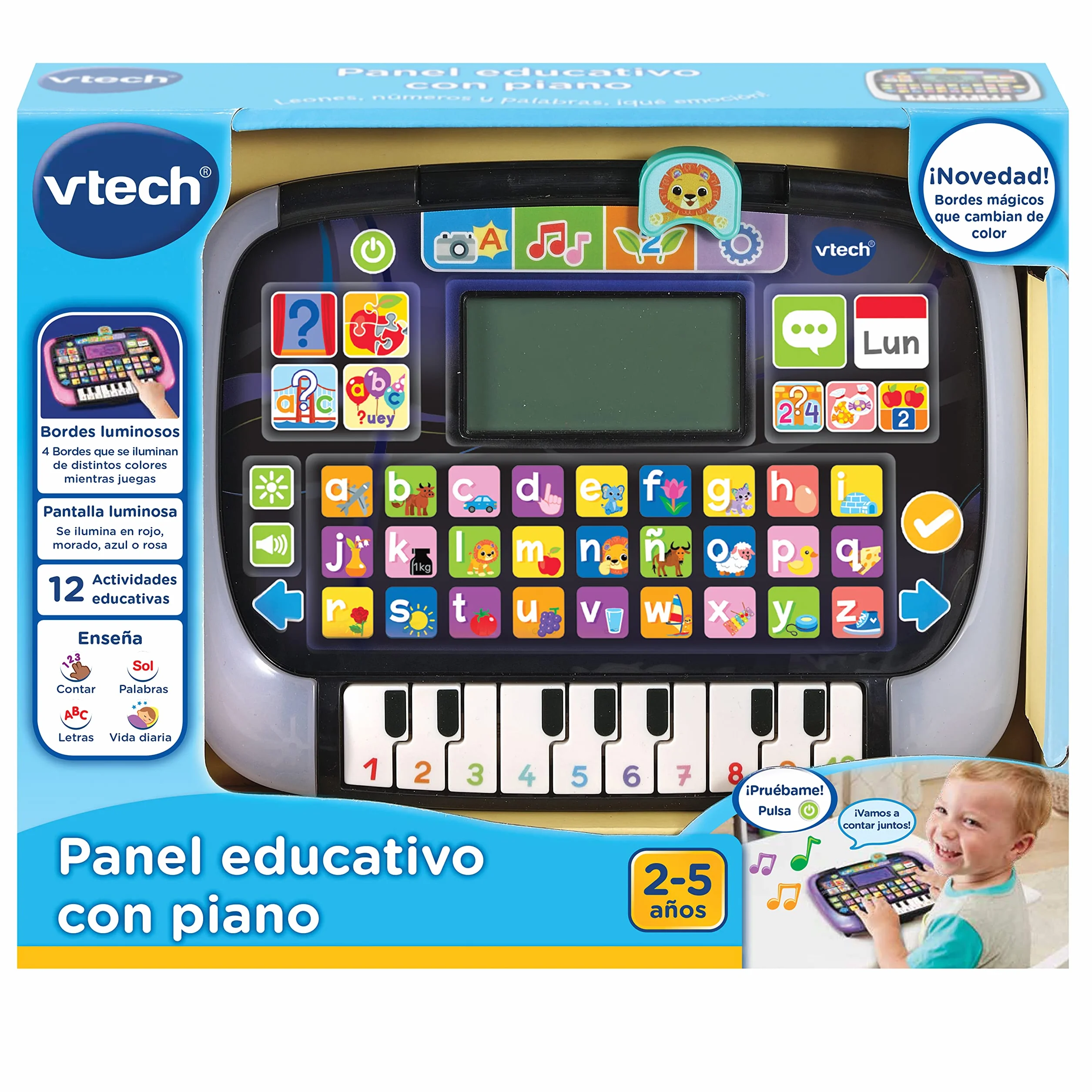 VTech Panel Edukacyjny z tabletem fortepianowym dla dzieci Multi-App, interaktywna zabawka +2 lata