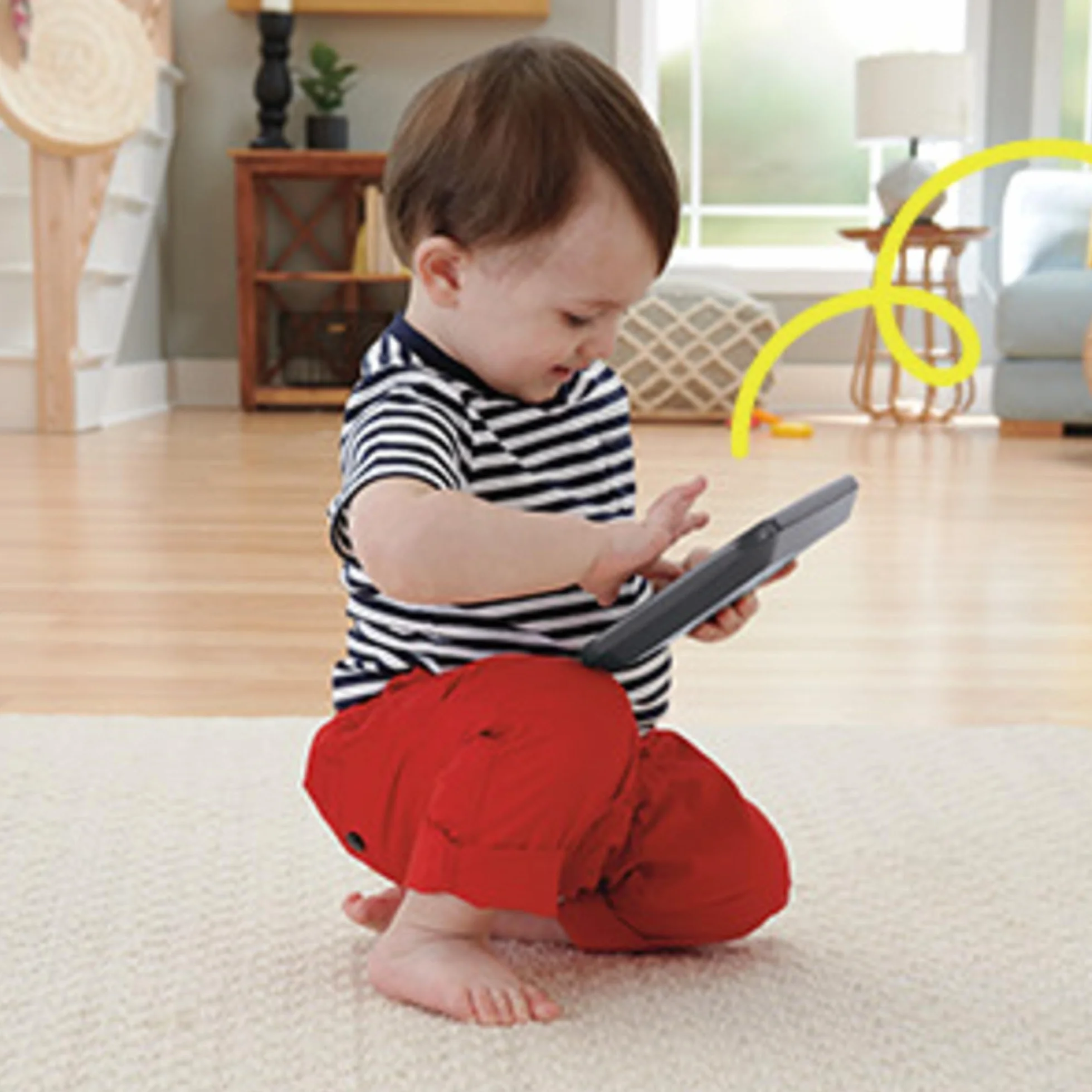 Fisher-Price Zabawka edukacyjna dla małych dzieci, atrapa komputera Smart Stages z muzyką i funkcją świecenia, dla dzieci od 1 roku życia, wersja niemiecka, HXB66