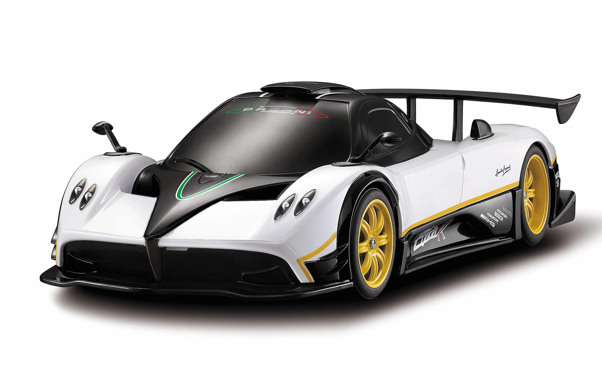 Jamara 405143 – Pagani Zonda R 1:24 biały 40 MHz – samochód RC, oficjalnie licencjonowany, do 1 godz. czasu jazdy, ok. 7 kph, odpowiada oryginalnemu wnętrzu, wysoka jakość wykończenia