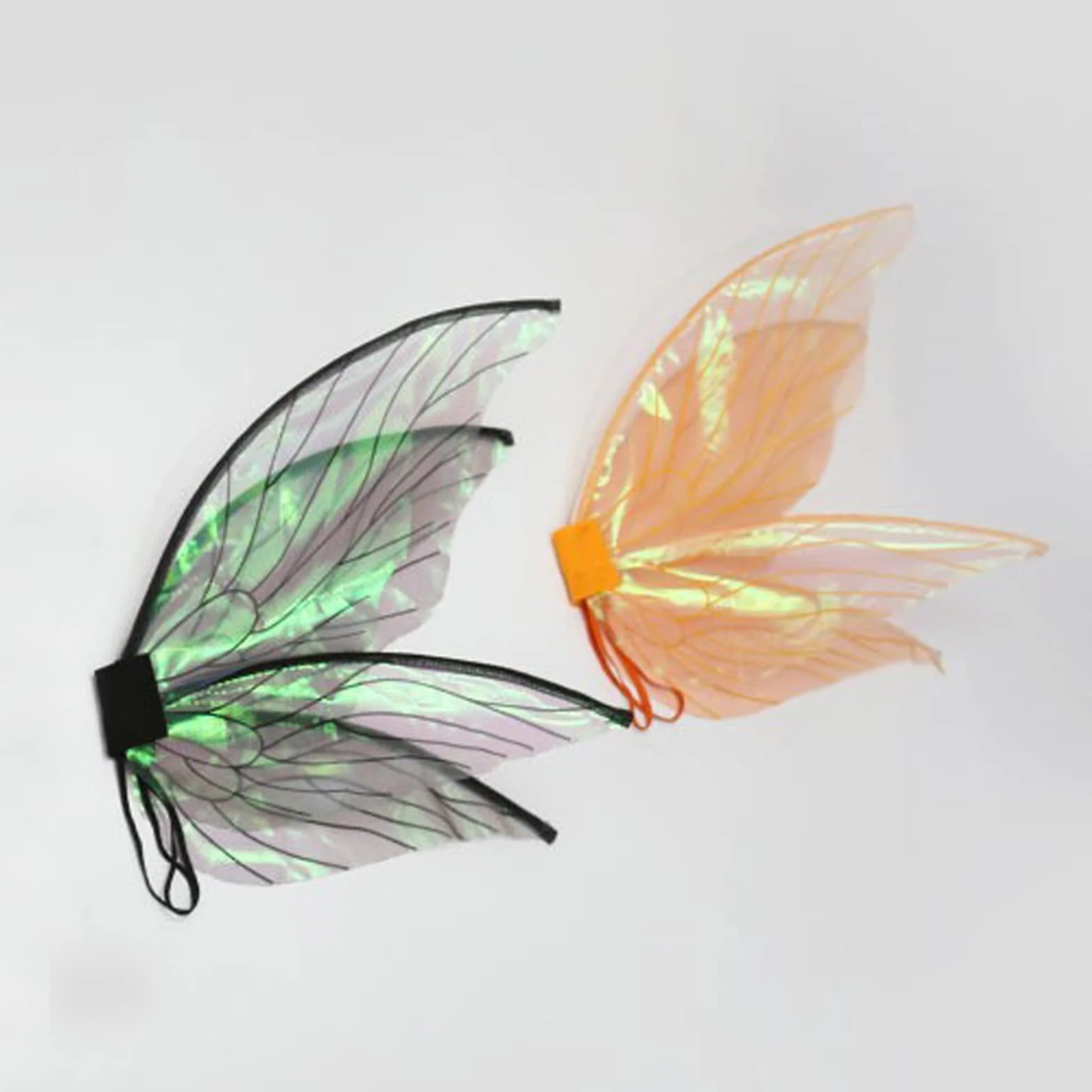 Fairy Wings For Girls, Girls Butterfly Wings Fairy Wings Sparkling Sheer Angel Wings, Dress Up Musujące Fairy Wings Sheer Wings Fairy Costumes For Birthday Party Halloween Game Favor(Pomarańczowy)