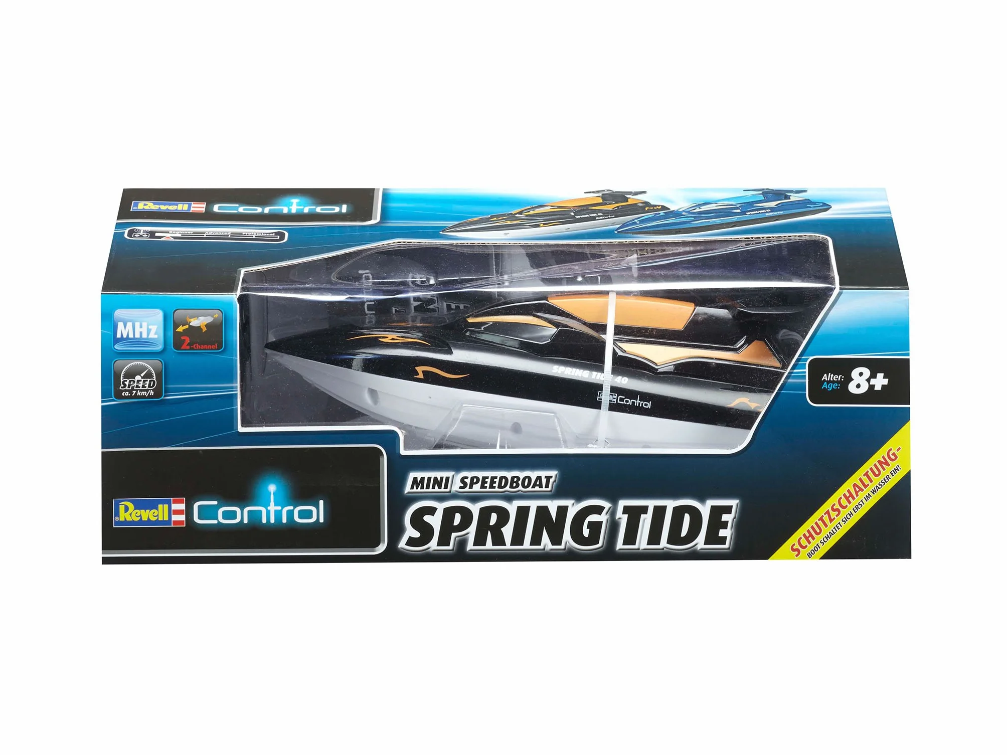 Revell Sterowanie Spring Tide Zdalnie sterowana łódź RC 24136 dla dzieci i dorosłych od 8 lat z akumulatorem litowo-jonowym