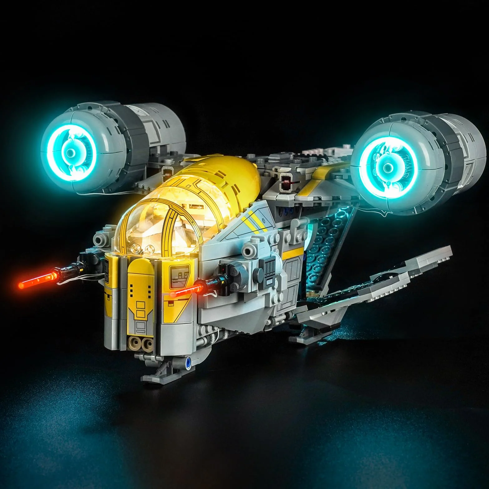 Zestaw świateł LED kompatybilny z Lego 75447 The Razor Crest (nie jest to model), zestaw oświetlenia dekoracyjnego kompatybilny z modelem Lego The Razor Crest