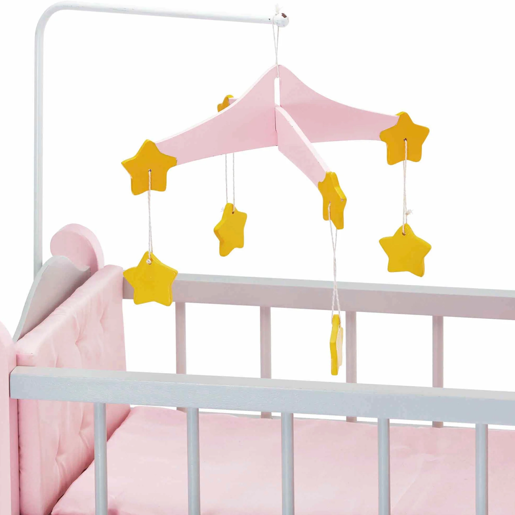 Olivia's Little World Szare ?ó?eczko i Schowek dla Lalek 45 cm Drewniane Meble do Zabawy TD-0206AG