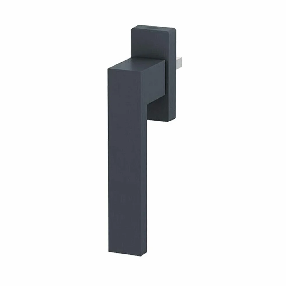 Klamka okienna antracyt design aluminium Dublin - malowana proszkowo Ral 7016, długość trzpienia: 35 mm