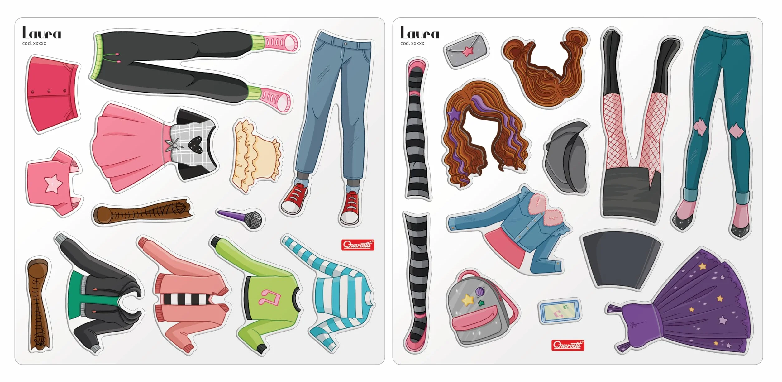 Quercetti - 2935 Magnetic Fashion - Best Friends Play Creativo