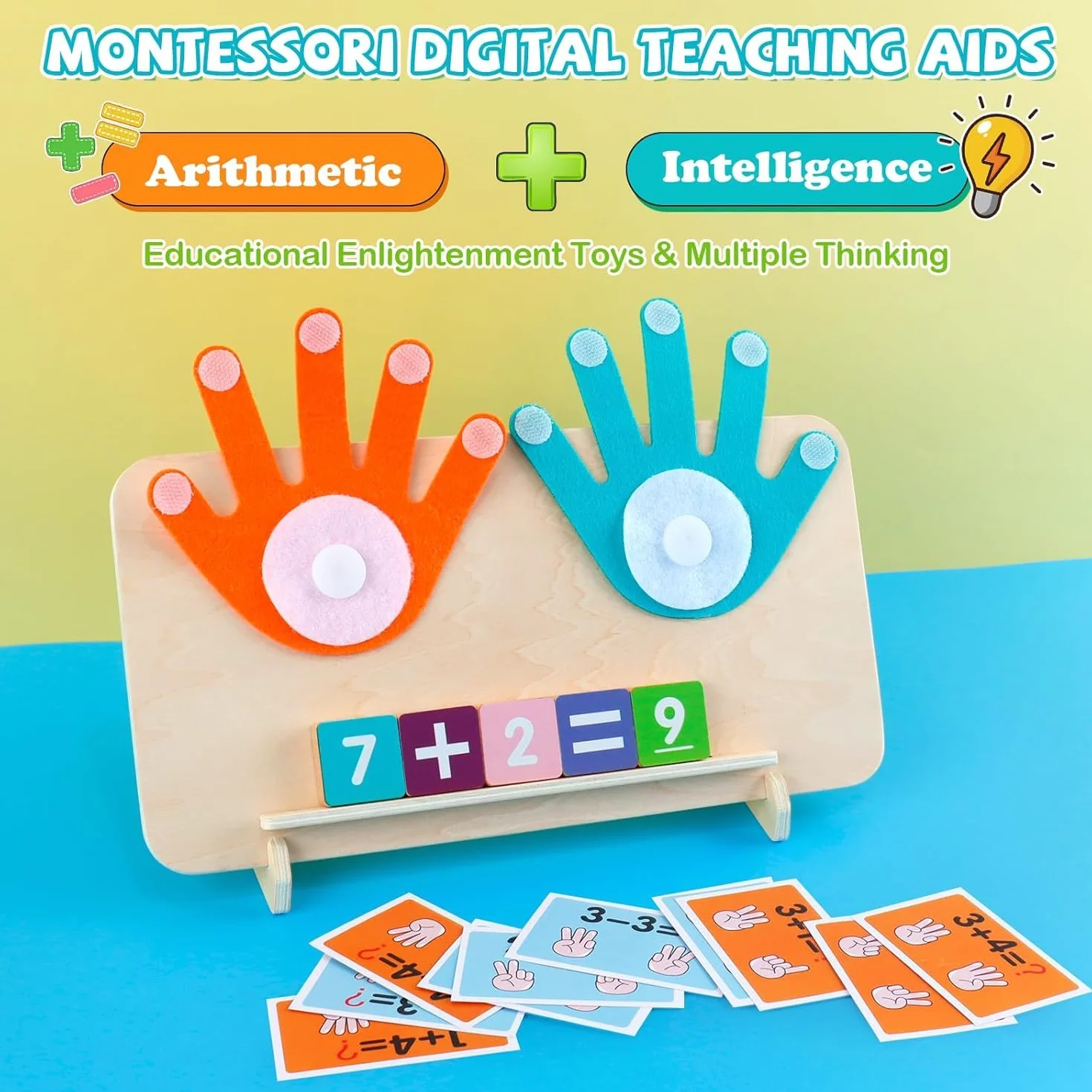 Montessori 3 lata, zabawki matematyczne do nauki liczenia, przedszkole edukacyjne gry edukacyjne prezent na Boże Narodzenie lub urodziny dla 3 4 5 lat dzieci dziewczynka