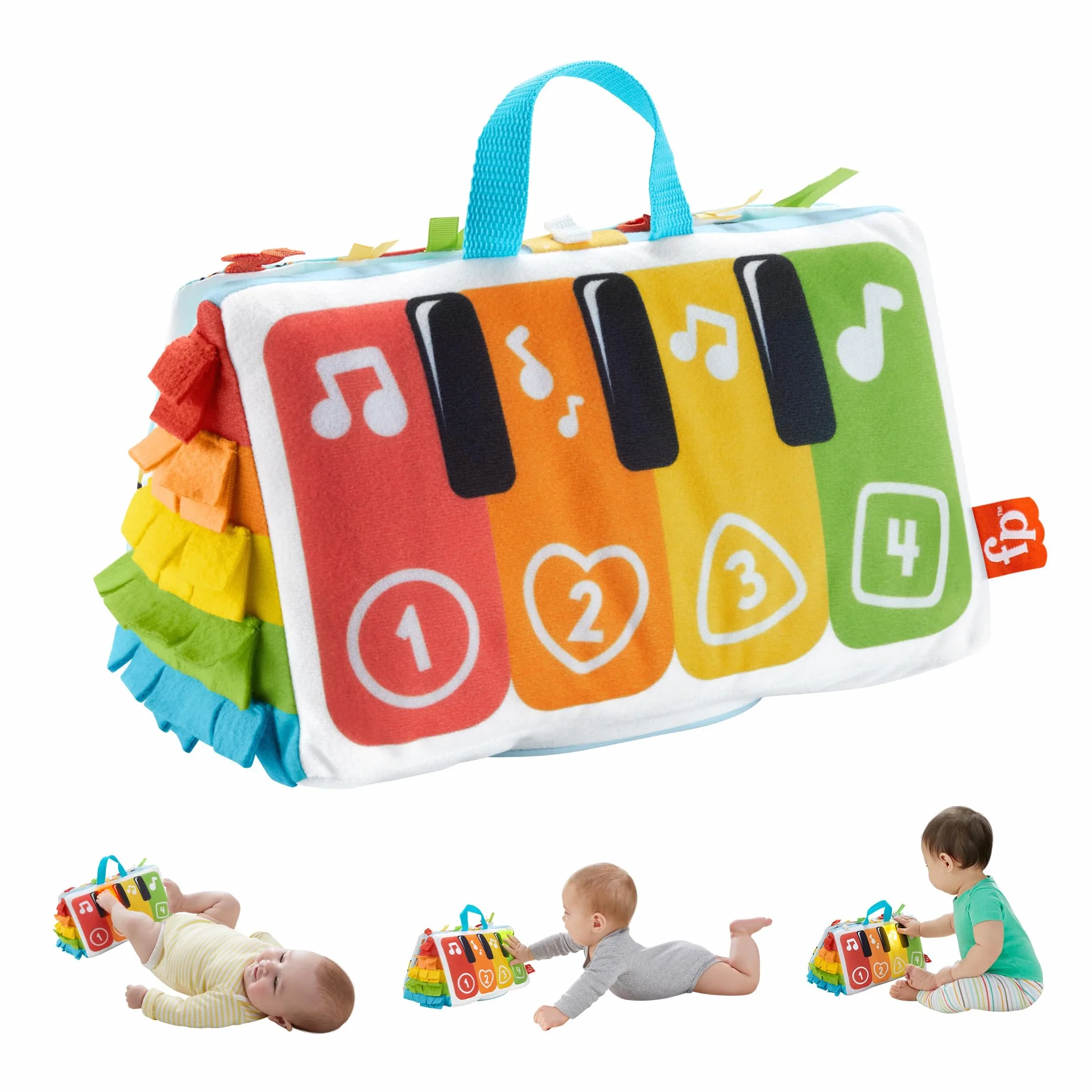Fisher-Price Miękkie pianinko Baw się i kop HND54 Zabawka ze światełkami i muzyką dla niemowląt