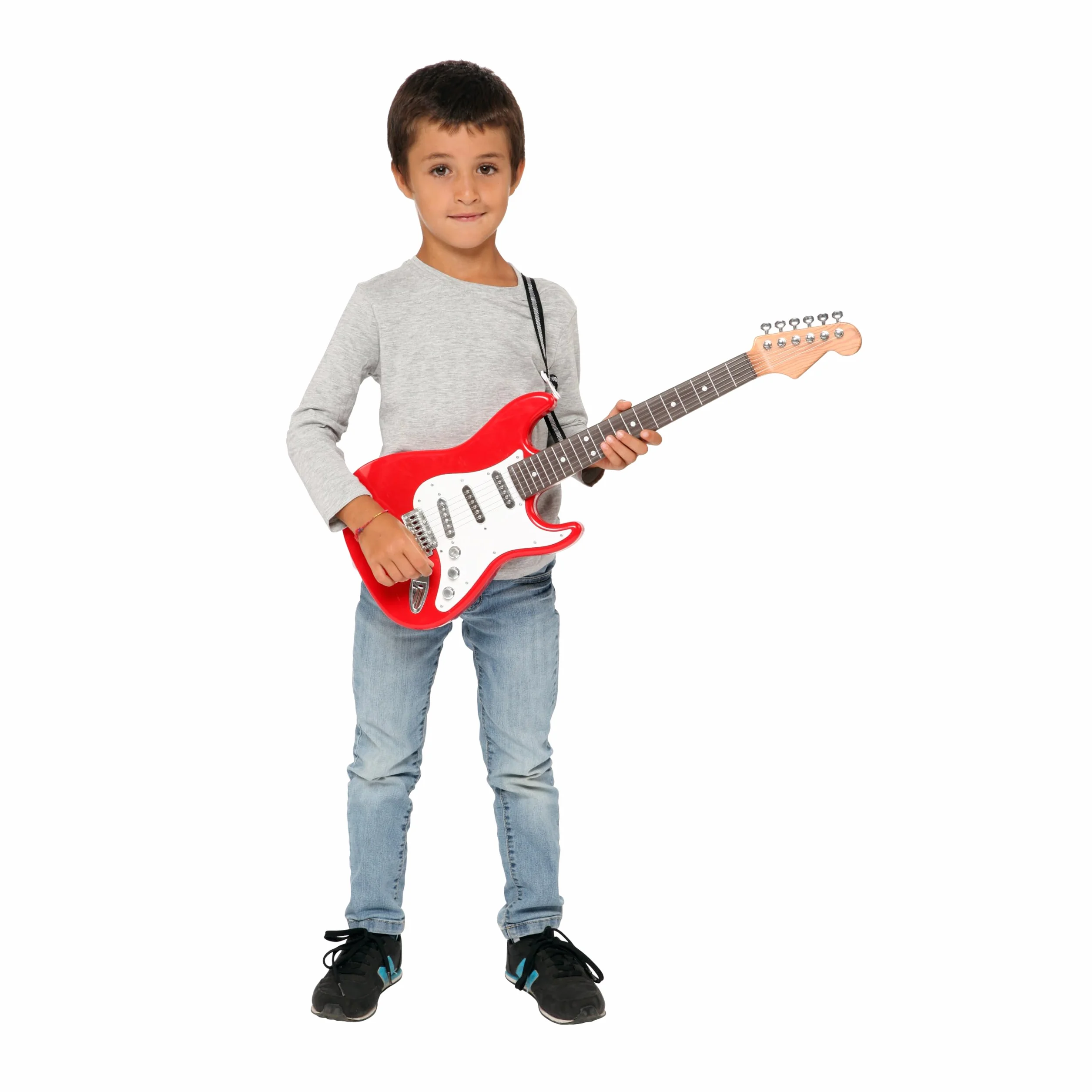 Bontempi | ElectroGroove - Elektroniczna gitara basowa Rock do potężnych wibracji i innowacyjnych rytmów, czerwono-biała