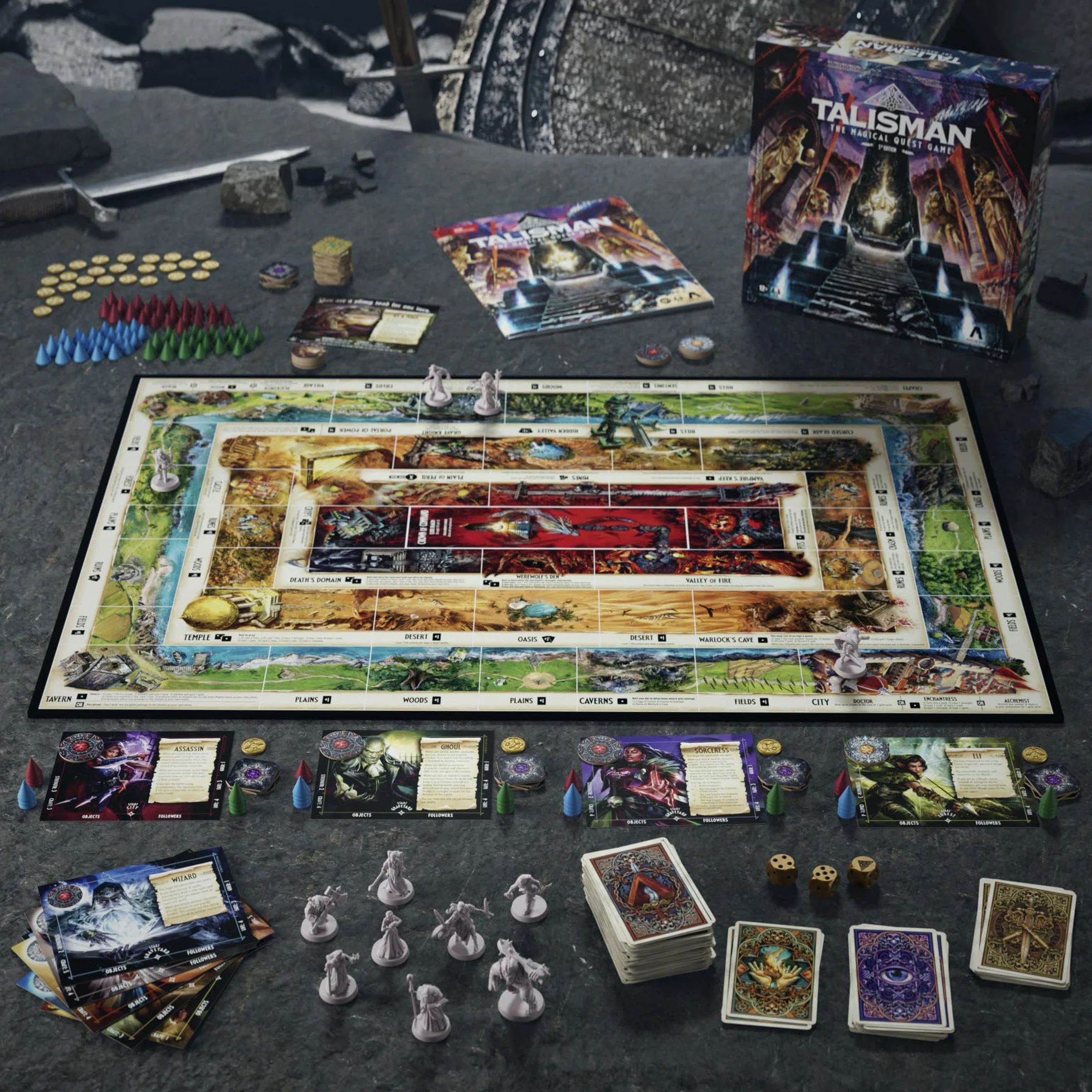 Avalon Hill Talisman: The Magical Quest Board Game, 5. edycja | Fantasy Tabletop Adventure Games | Od 12 lat i więcej | 2 do 6 graczy | Gry strategiczne RPG