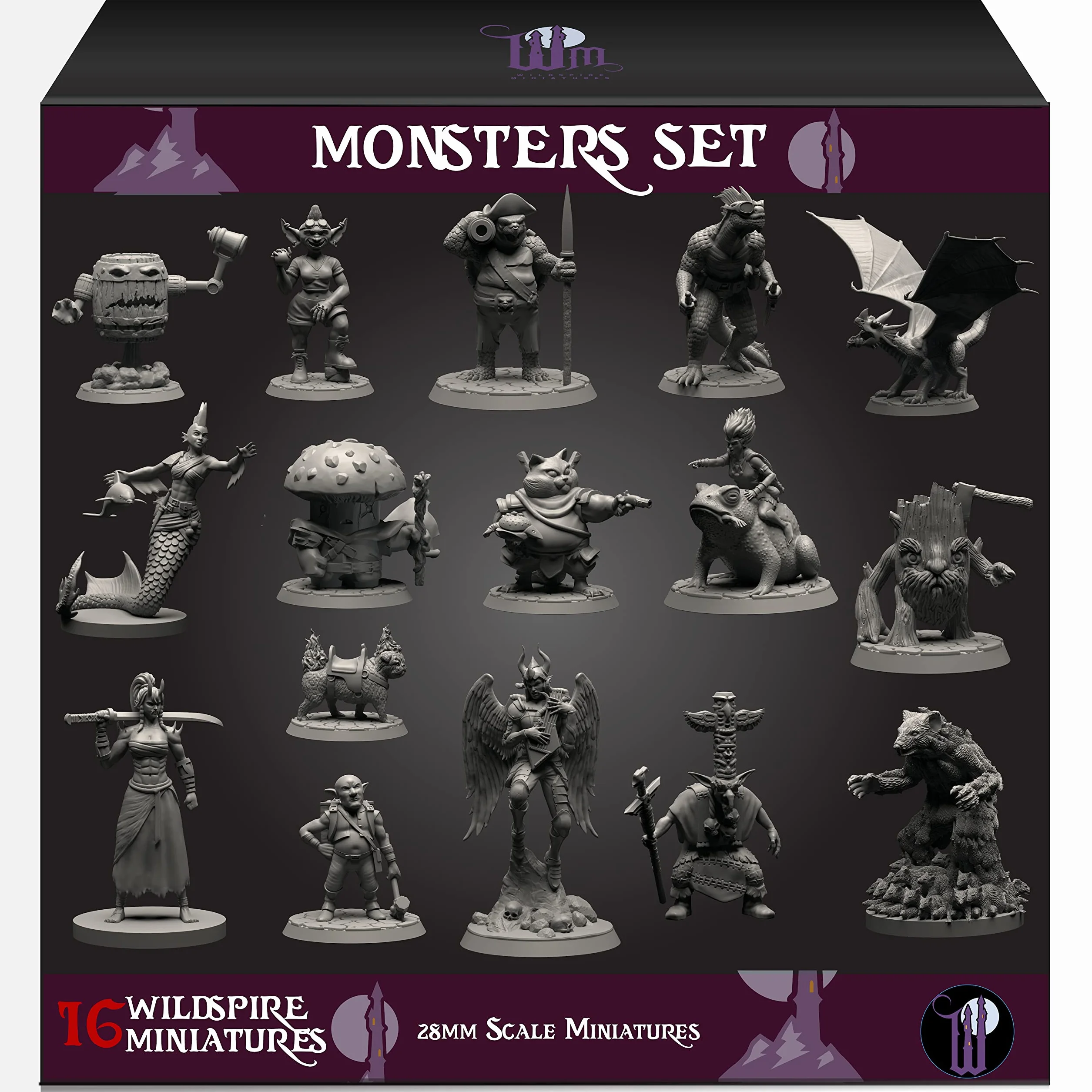 Wildspire Monsters Pack DND Miniatures Booster 16 Minis