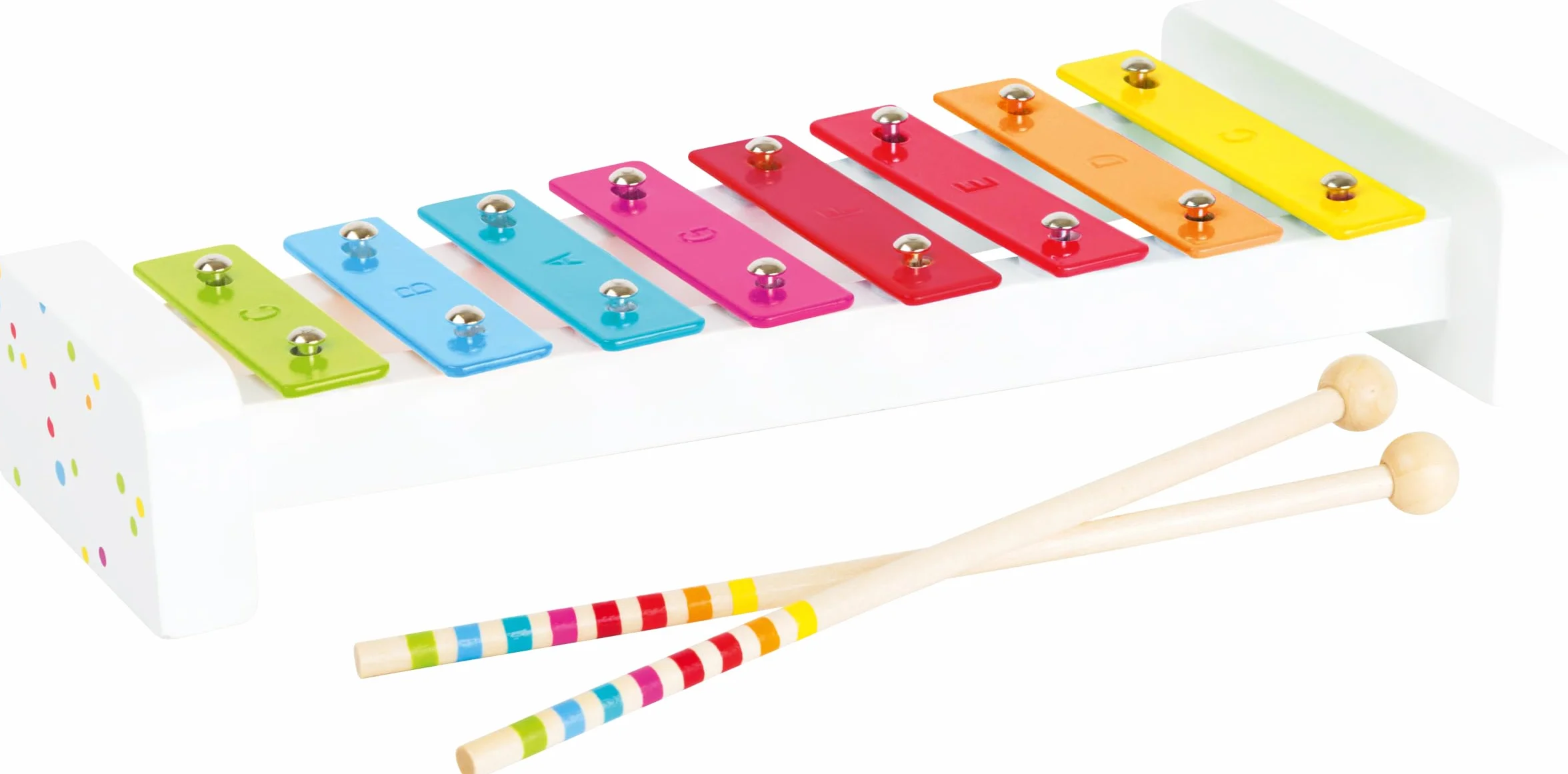 small foot Dźwięk ksylofonowy z drewna, kolorowy instrument muzyczny dla dzieci, z nutami, od 18 miesięcy, 1117