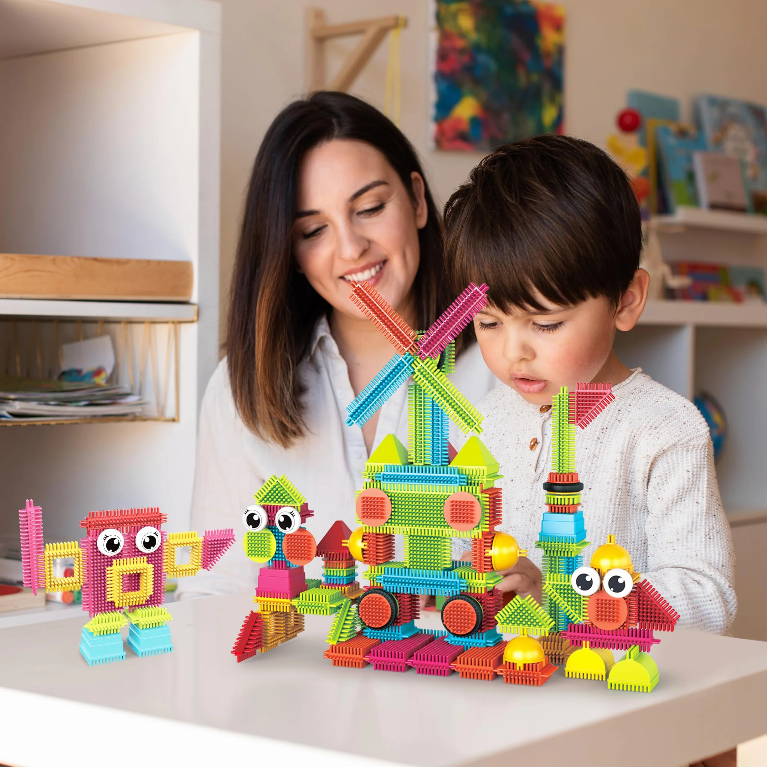 Picasso Toys 112 szt. klocki jeż STEM zestaw płytek budowlanych zabawka edukacyjna PTB112