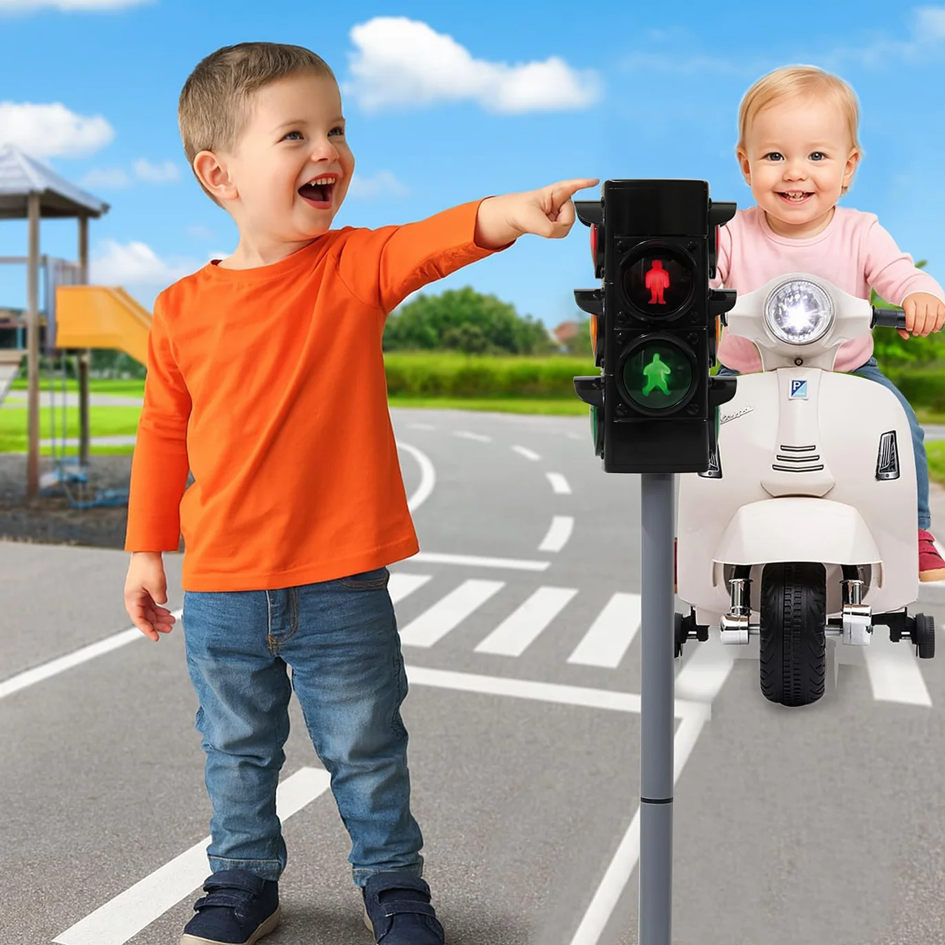 Jamara Feu de signalisation Grand/Traffic Light-Grand