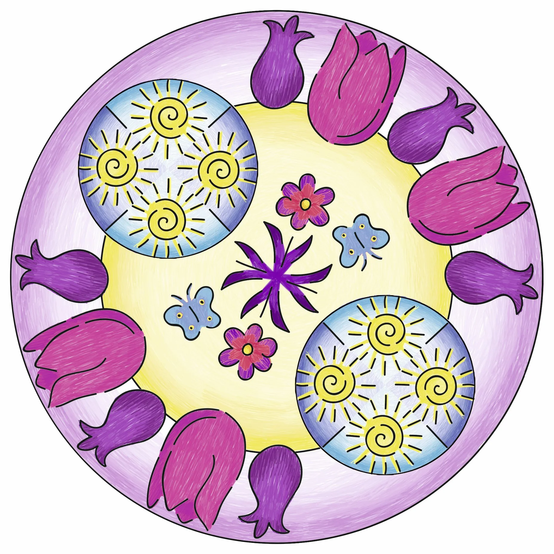 Ravensburger 29809 23 cm kwiaty i motyle mandala designerski zestaw rzemieślniczy