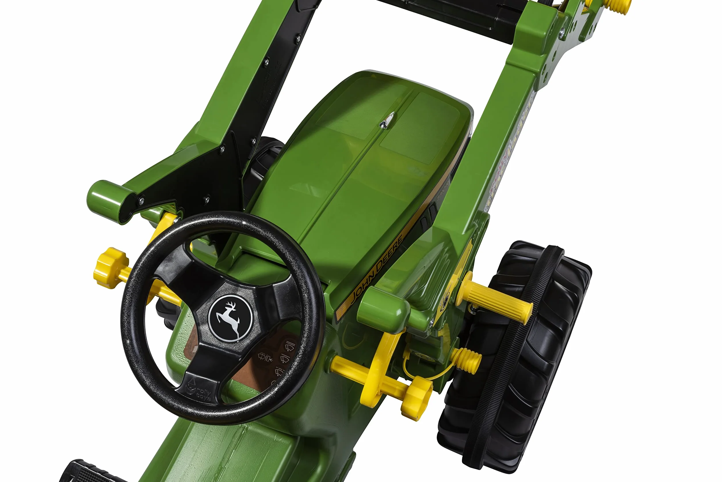 Rolly Toys Traktor na pedały RollyFarmtrac Premium John Deere 7R 730032 (w zestawie ładowarka rollyTrac, od 3 lat, siedzisko z regulacją długości i wysokości, opony szeptane), zielony