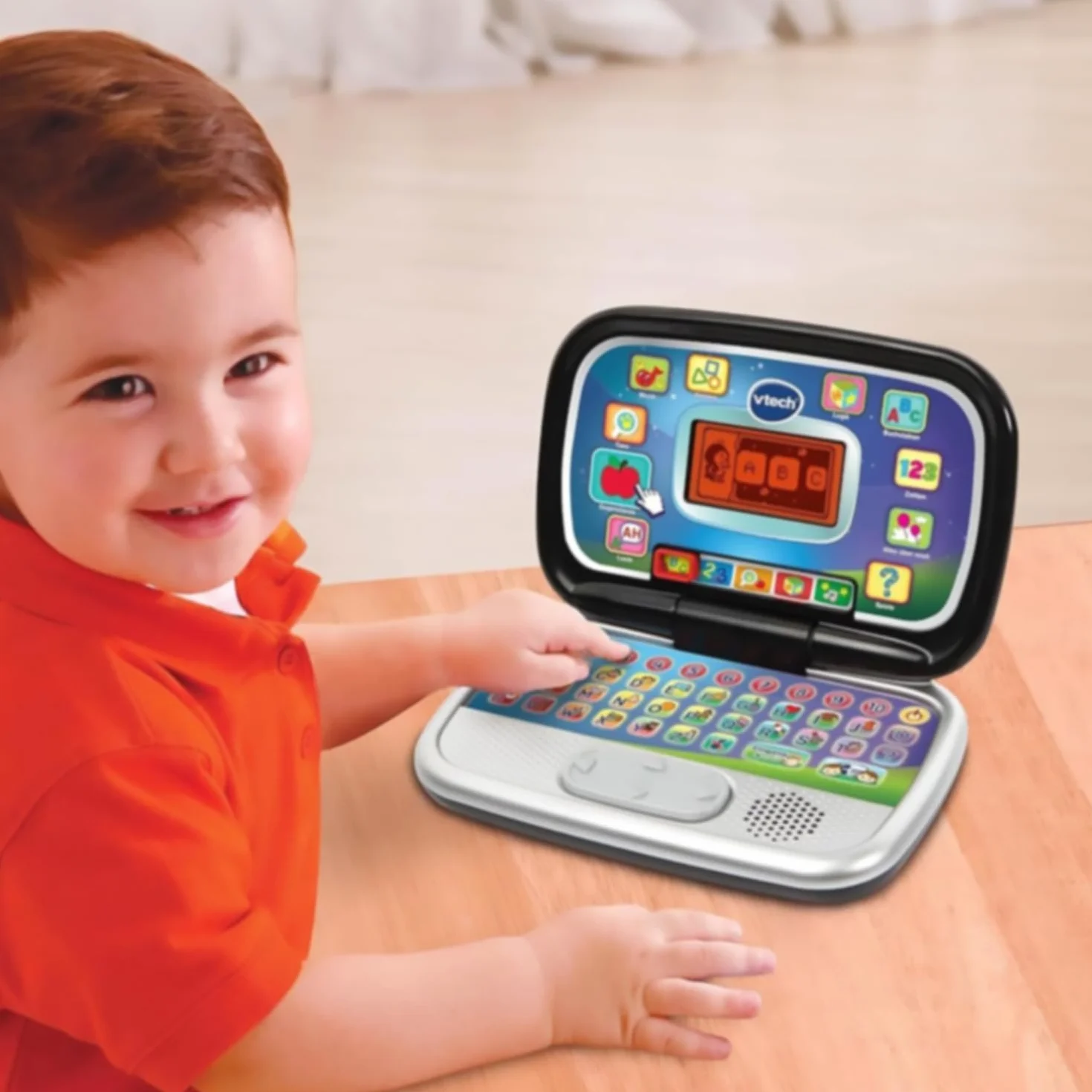 VTech Bit Inteligentny Komputer - Czarna, Interaktywny Komputer Dla Dzieci z Myszką i Efektami Świetlnymi, Wygodny Uchwyt, Zabawa z Zwierzętami i Kształtami, Język Włoski, Baterie