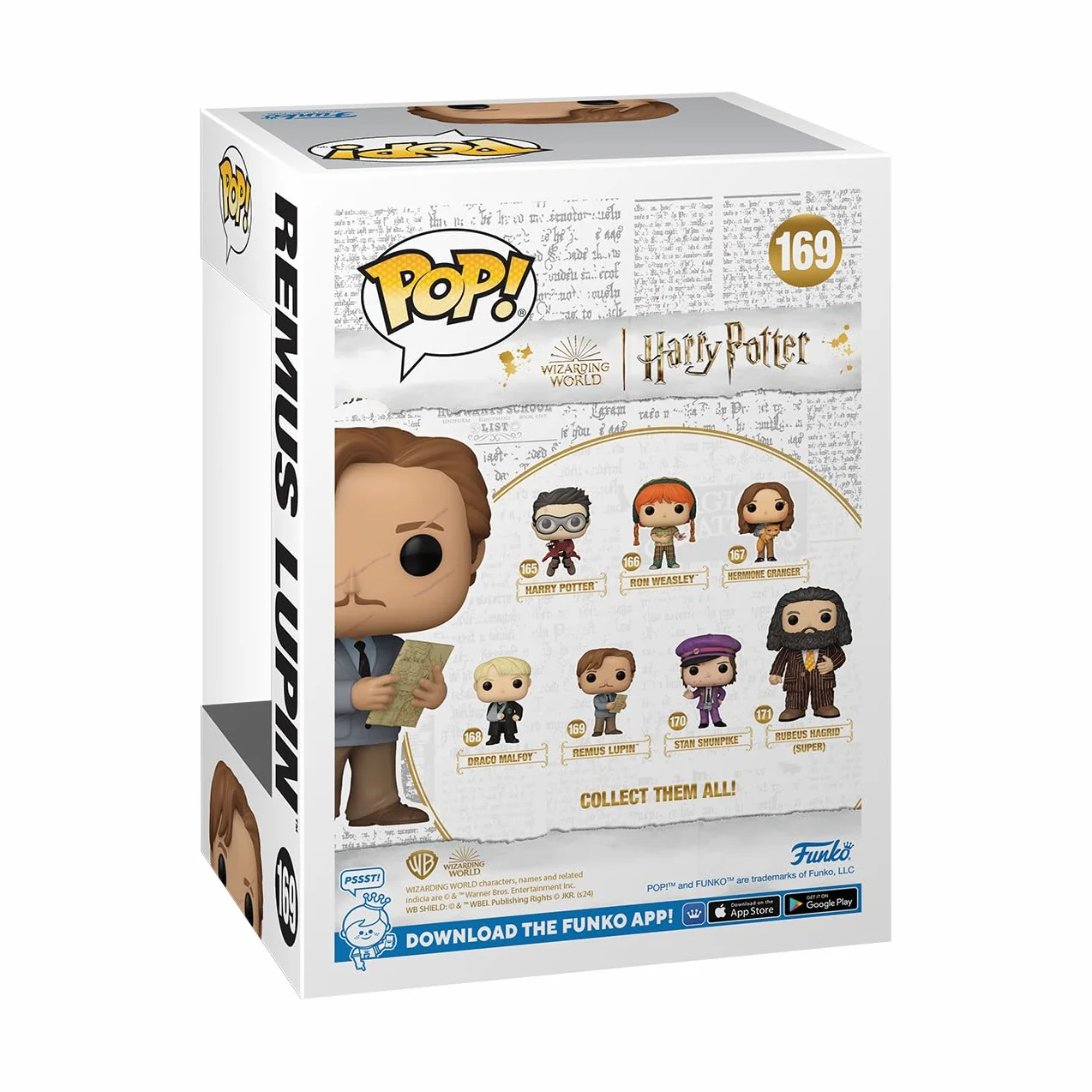 Funko POP! Movies: Harry Potter Prisoner Of Azkaban - Remus Lupin z mapą - kolekcjonerska figurka winylowa - pomysł na prezent - oficjalny towar - zabawki dla dzieci i dorosłych - fani filmów