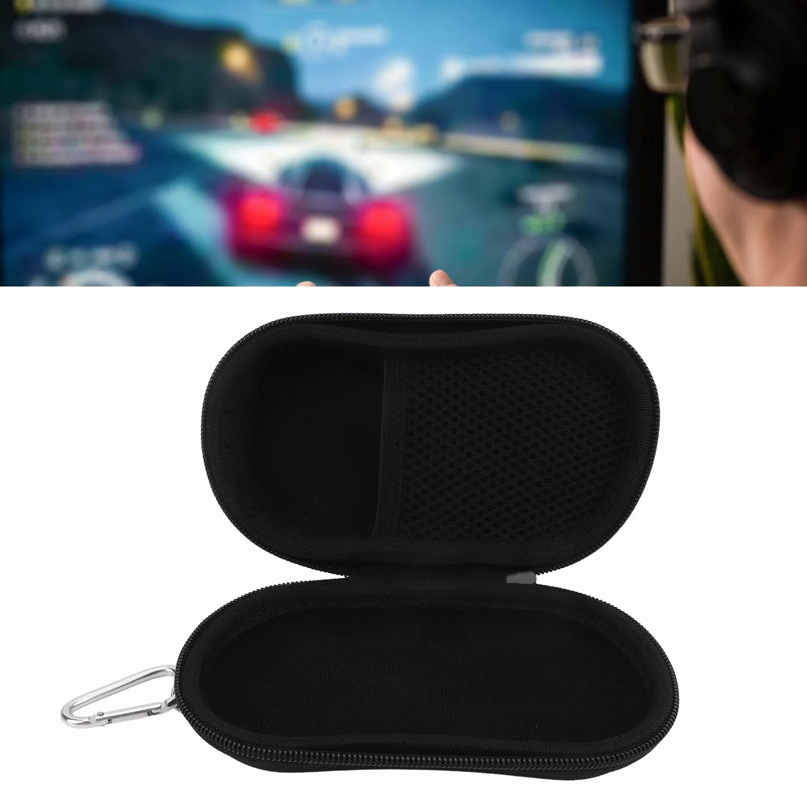Etui na kontroler 8Bitdo NEOGEO, SN30 Pro, Zero 2, M30 - Twarde etui podróżne z EVA, Zamek błyskawiczny, Czarny