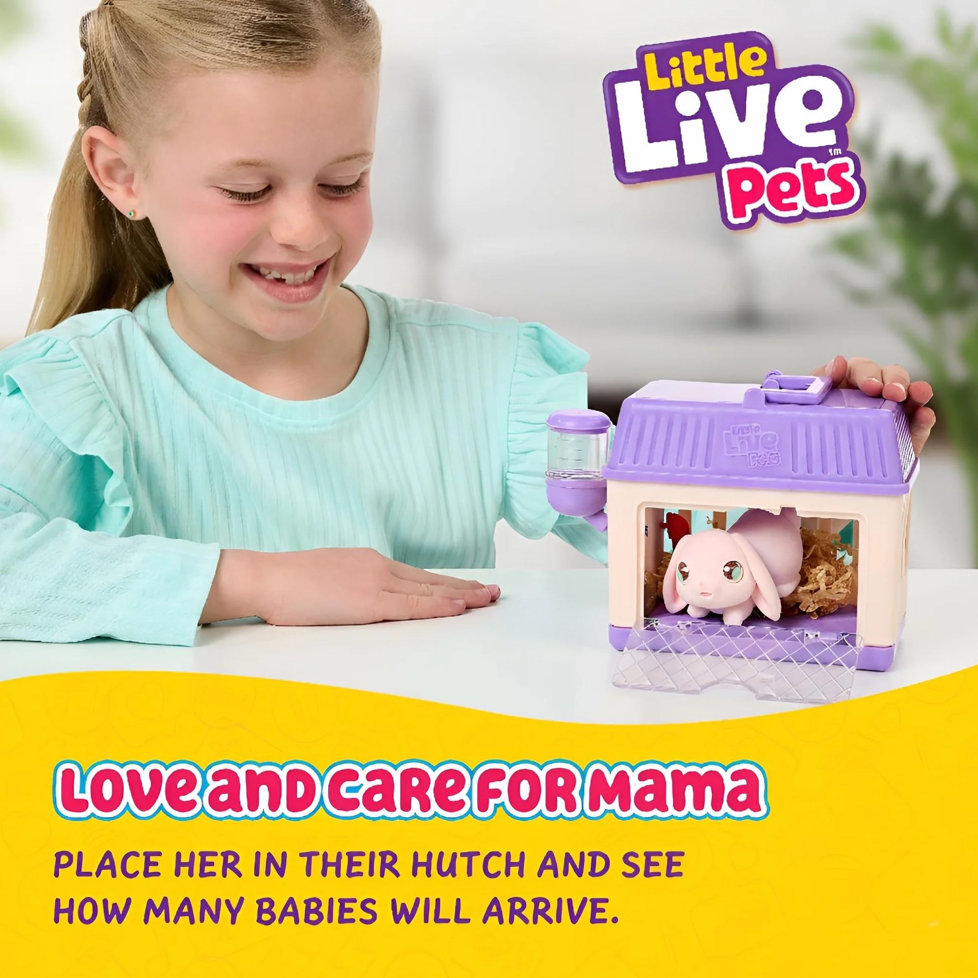 Little Live Pets – Mama Surprise Minis zajączek, pielęgnuj mamę chomika lub zajączka w swoim stajni i gorące 2, 3 lub 4 mini niemowlęta witają Little Live Pets – Mama Surprise Minis Bunschen