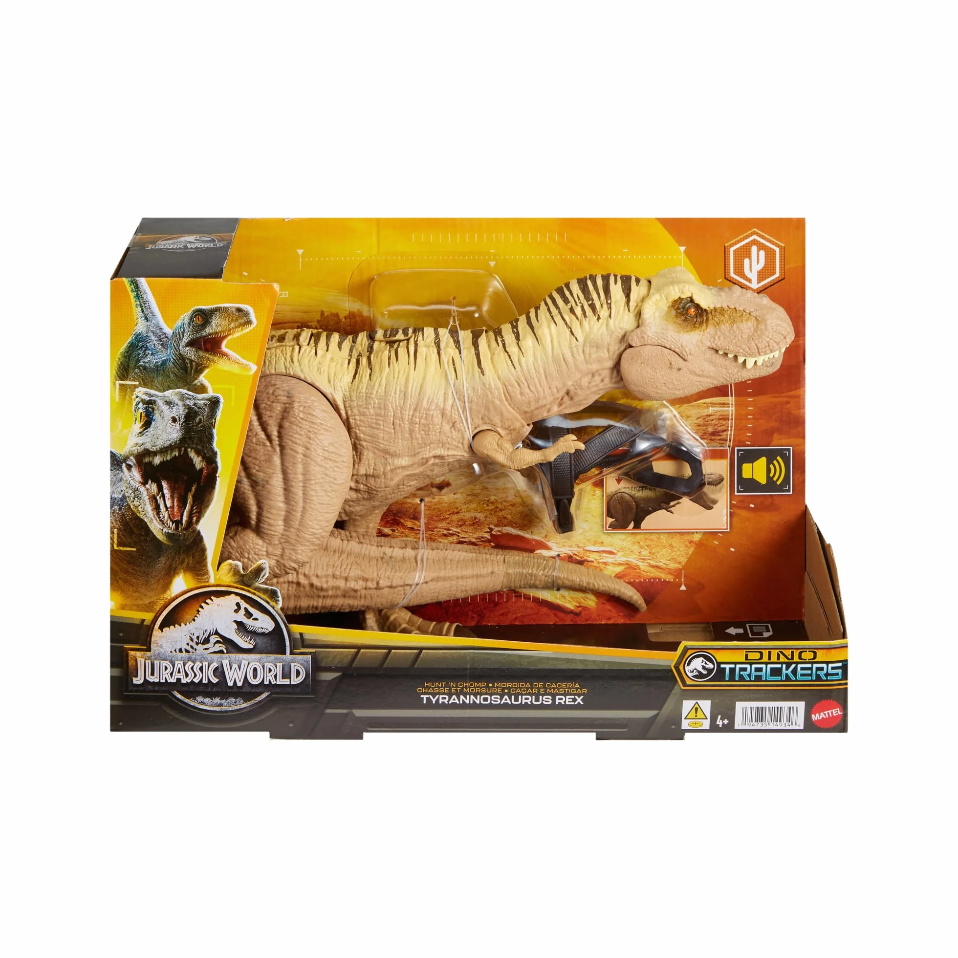 Mattel Jurassic World T-Rex Polowanie i atak Figurka dinozaura HNT62