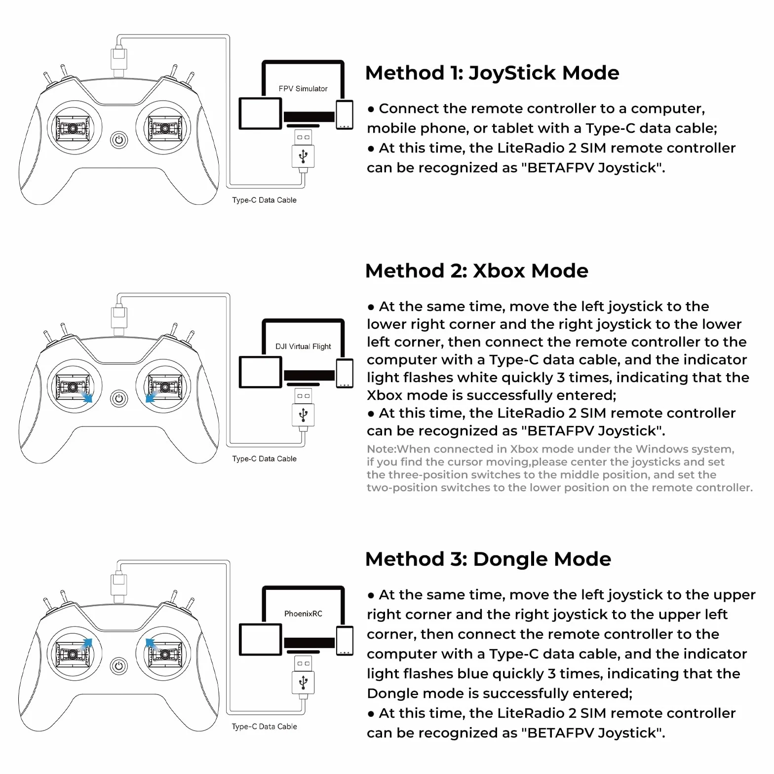 BETAFPV LiteRadio 2 SIM Drone Flight Simulator Controller for FPV Beginner Pilots Training, Support Most Systems Platforms like DRL/Uncrashed/VelociDrone/Phoenix RC/TryP/Aerofly RC 8 - Mode 2/Blue