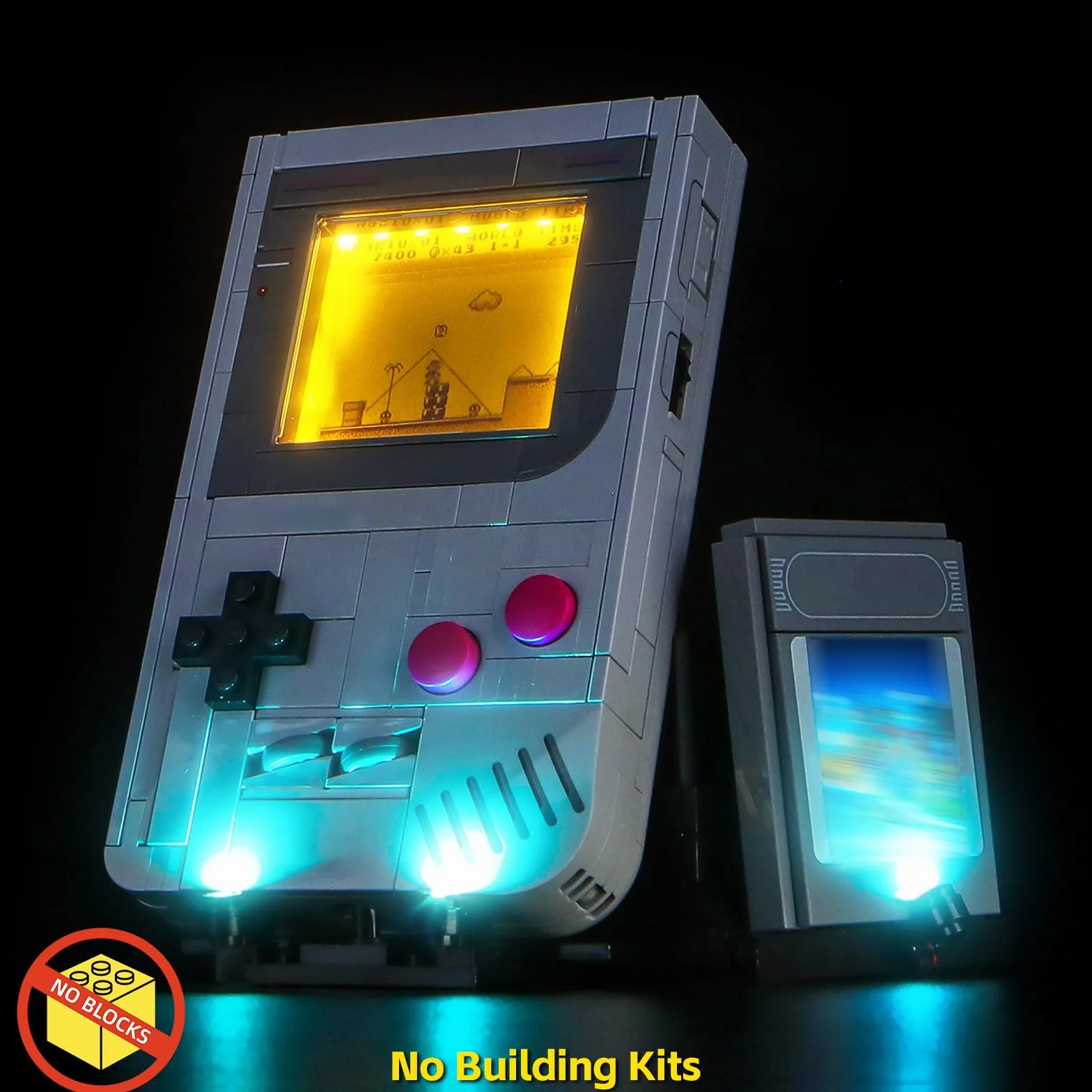 Zestaw świateł LED kompatybilny z Lego 72046 Game Boy (nie jest to model), zestaw oświetlenia dekoracyjnego, kompatybilny z klockami Lego Game Boy
