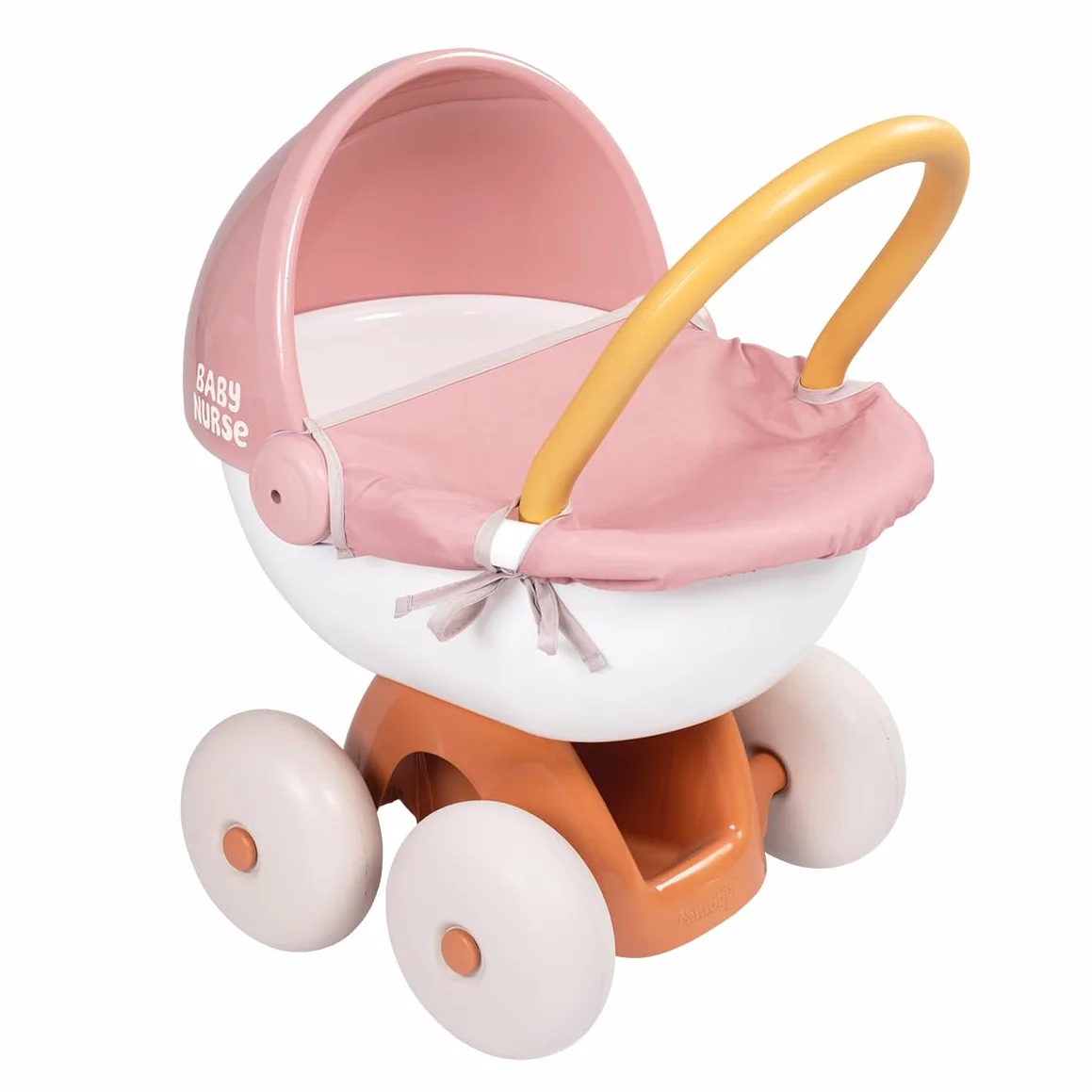 Smoby - Baby Nurse - Wózek przytulanka - dla niemowląt i lalek do 42 cm - Ciche koła - Kosz do przechowywania - Materiał z recyklingu - Od 18 miesięcy - Wyprodukowano we Francji