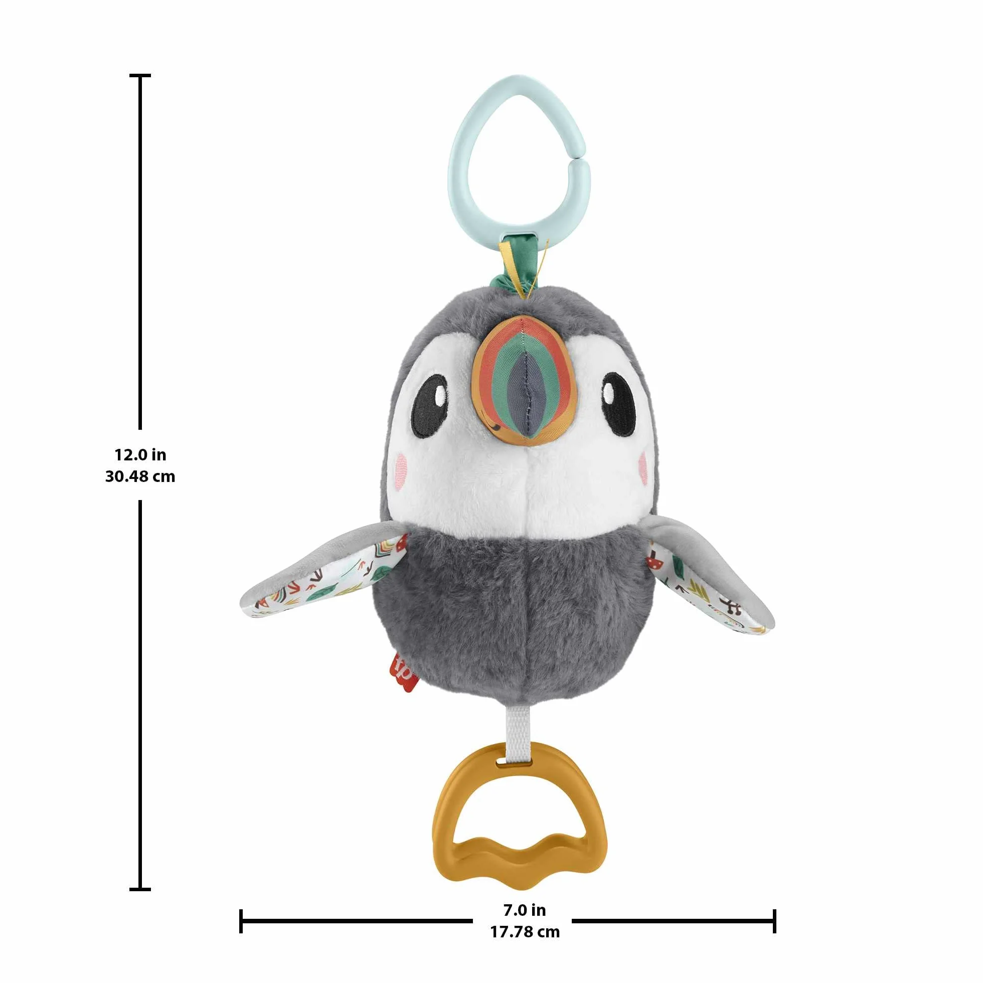 Fisher-Price Trzepoczący Tukan Zawieszka Zabawka sensoryczna do wózka HNX66