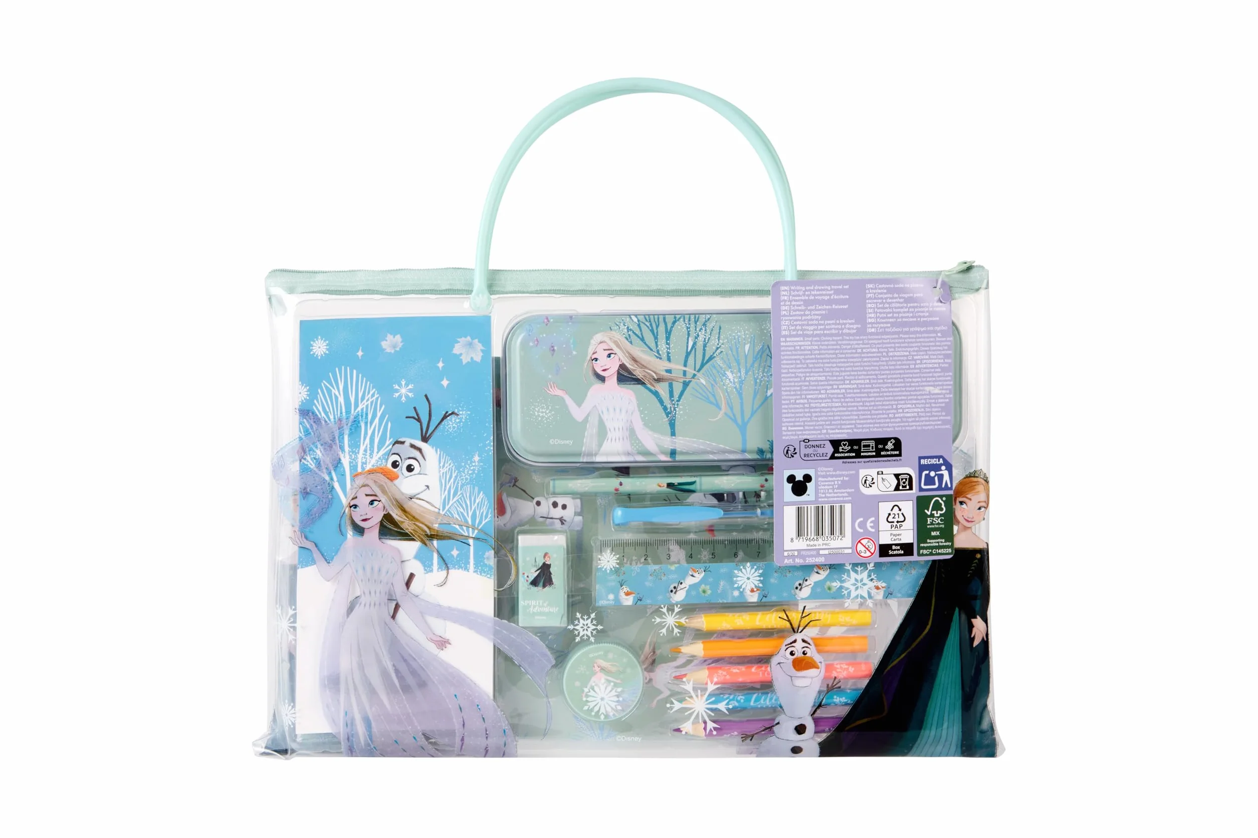 Disney Frozen zestaw podróżny do pisania i rysowania Elsa Anna Olaf dla dzieci