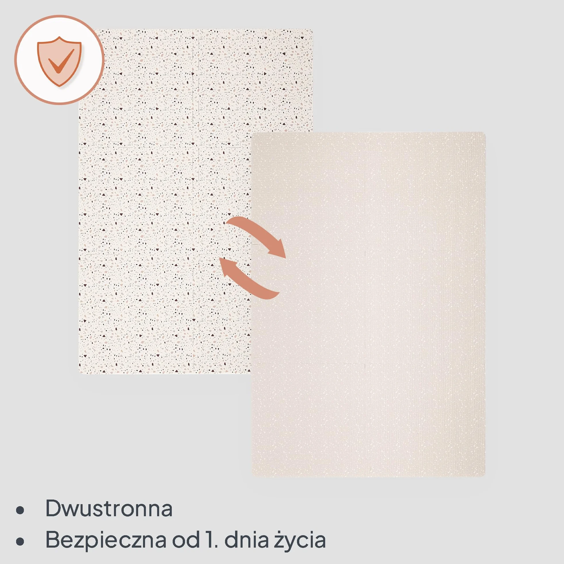 Lionelo Yoka Mata Puzzle Piankowa XPE Dwustronna Antypoślizgowa 6 Elementów Grubość 1,5 cm Wiek 0+ XXL