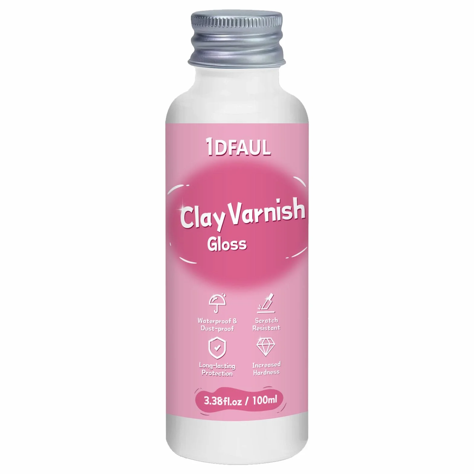 1DFAUL Sucha glazura glina, 100 ml, lakier błyszczący, suszony na powietrzu, uszczelniacz glina, odporny na zarysowania