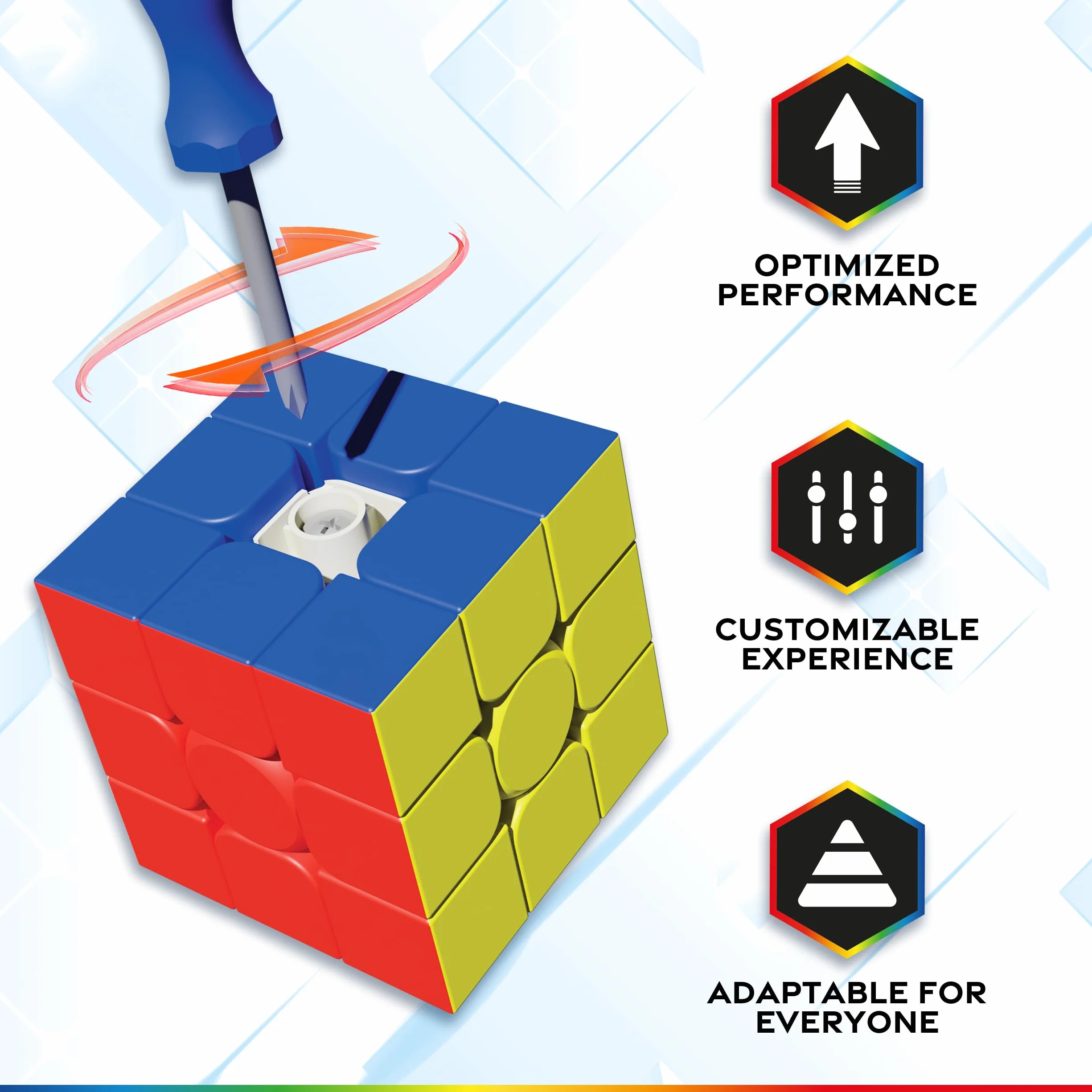 Nexcube 3x3 - super gładka kostka prędkości 3 x 3 | kostki logiczne | łamigłówki dla dorosłych i dzieci | od 8 lat