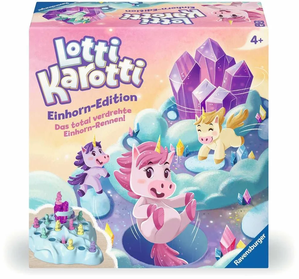 Lotti Karotti - Einhorn Edition - Kinderspiel ab 4 Jahre: Das total verdrehte Einhorn-Rennen!