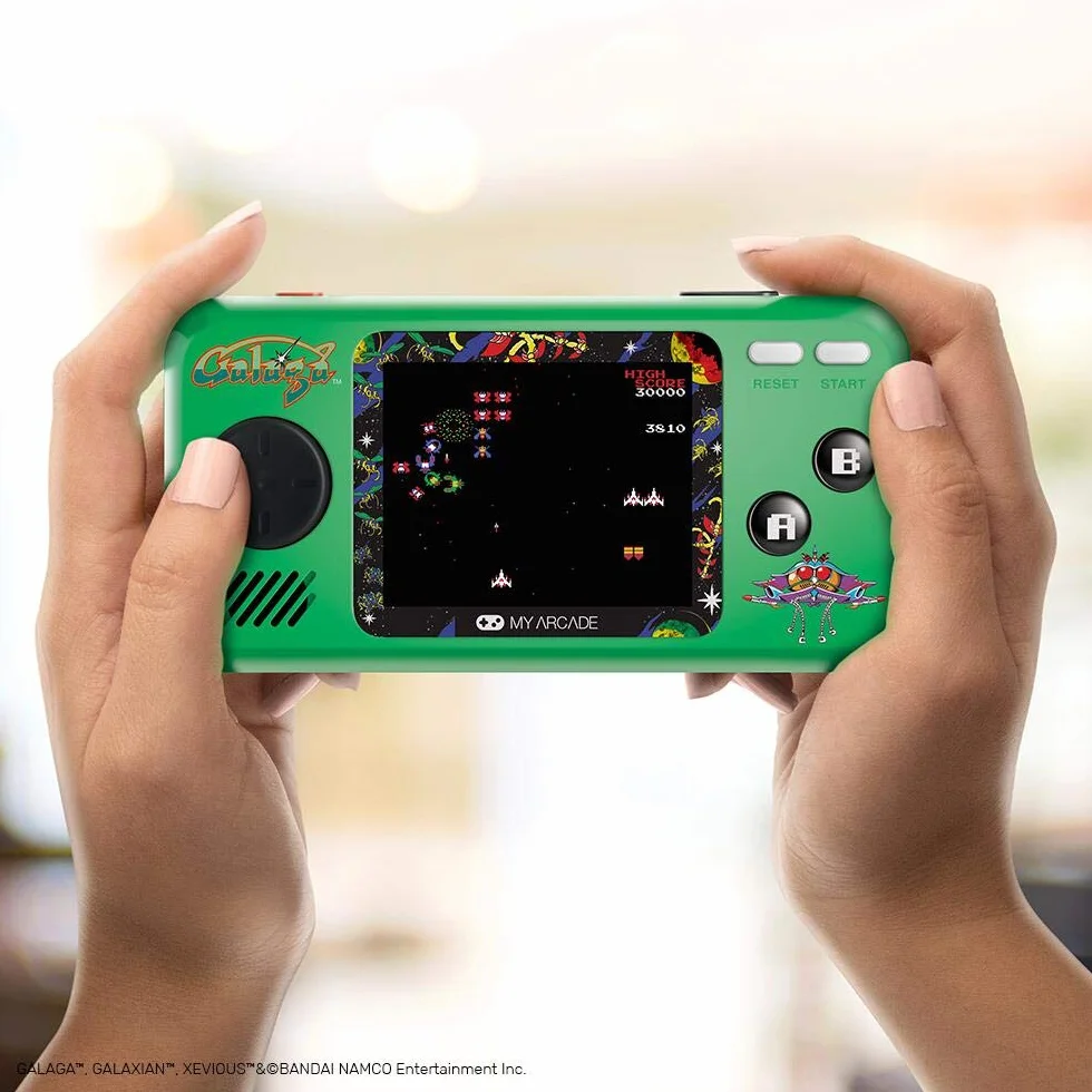 My Arcade Galaga Konsola do Gier Typu Plug & Play, Zielony, 2.75"