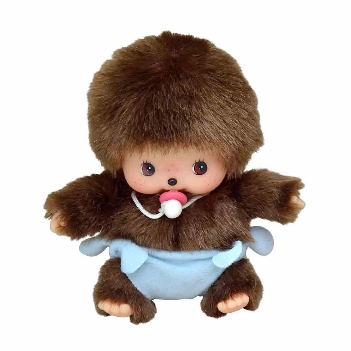 Sekiguchi 235370 - Original Bebichhichi Baby Brown Plush Plush z niebieską pieluchą, ok. 15 cm