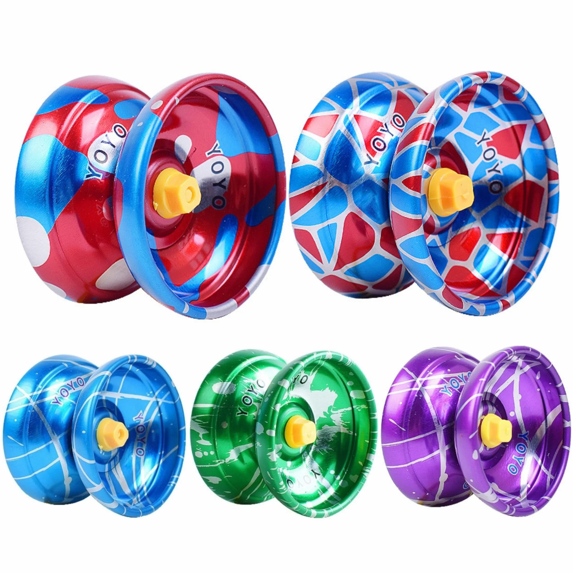 5 sztuk zabawek JoJo dla początkujących, tworzywo sztuczne + stop aluminium, Yoyo Responsive Yoyo, profesjonalna piłka Yo-Yo, zaprojektowana dla początkujących i nadaje się na prezent urodzinowy dla