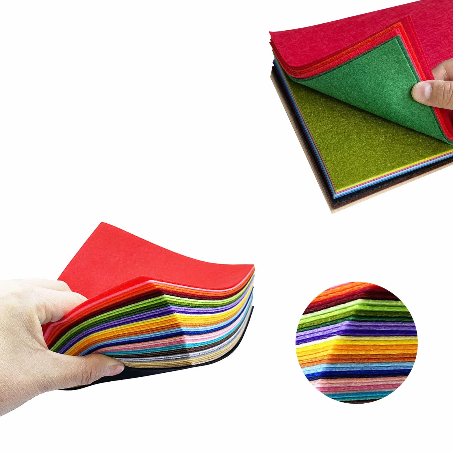 Filc Jtnohx, sztywna tkanina filcowa, filc rzemieślniczy 20 x 30 cm do haftu, 40 sztuk kolorowego filcu do samodzielnego szycia