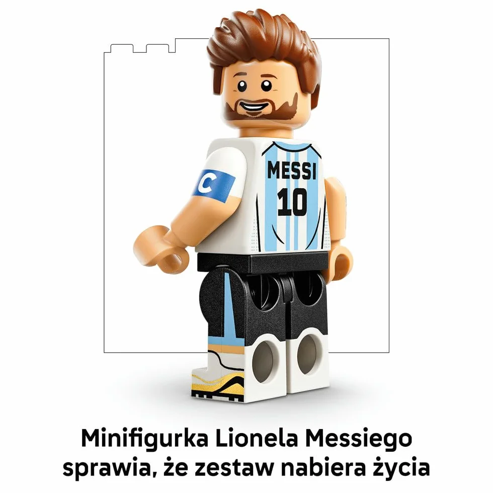 LEGO Editions Lionel Messi Piłkarskie Momenty Zestaw Klocków Kolekcjonerska Płytka Minifigurka Sportowy Prezent 10 Lat 43011
