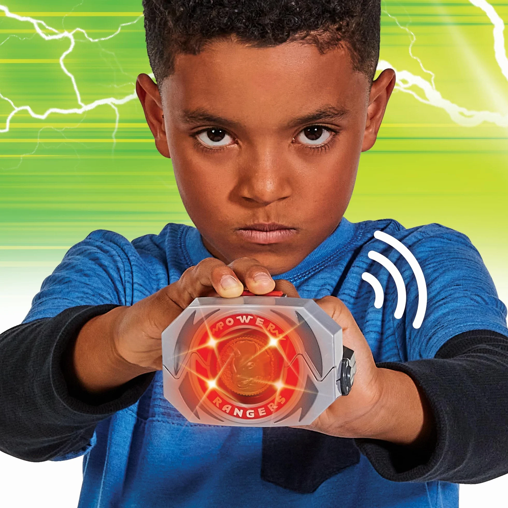 Power Rangers, Elektroniczny Power Morpher, funkcje dźwięku i oświetlenia, akcesoria w zestawie, dla dzieci od 4 lat, PWG02