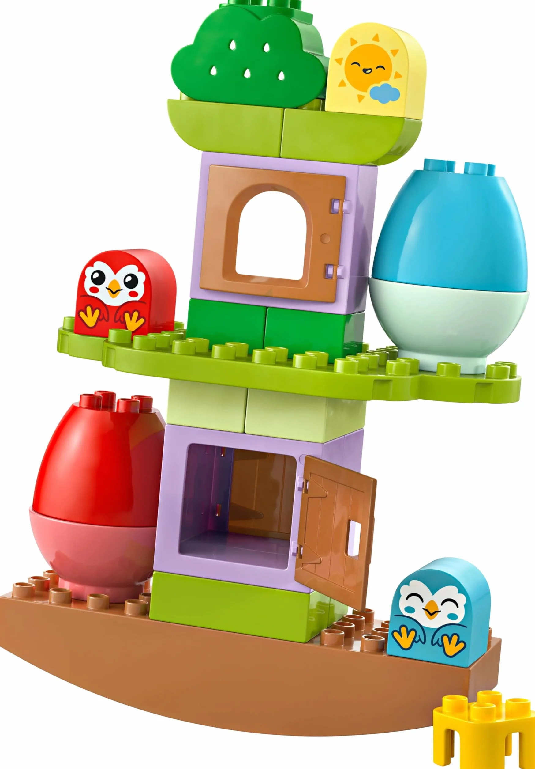 LEGO DUPLO Moje Pierwsze Balansujące Drzewko 10440 Edukacyjna Zabawka dla Dziecka z Domkiem na Drzewie i 2 Figurkami Ptaków