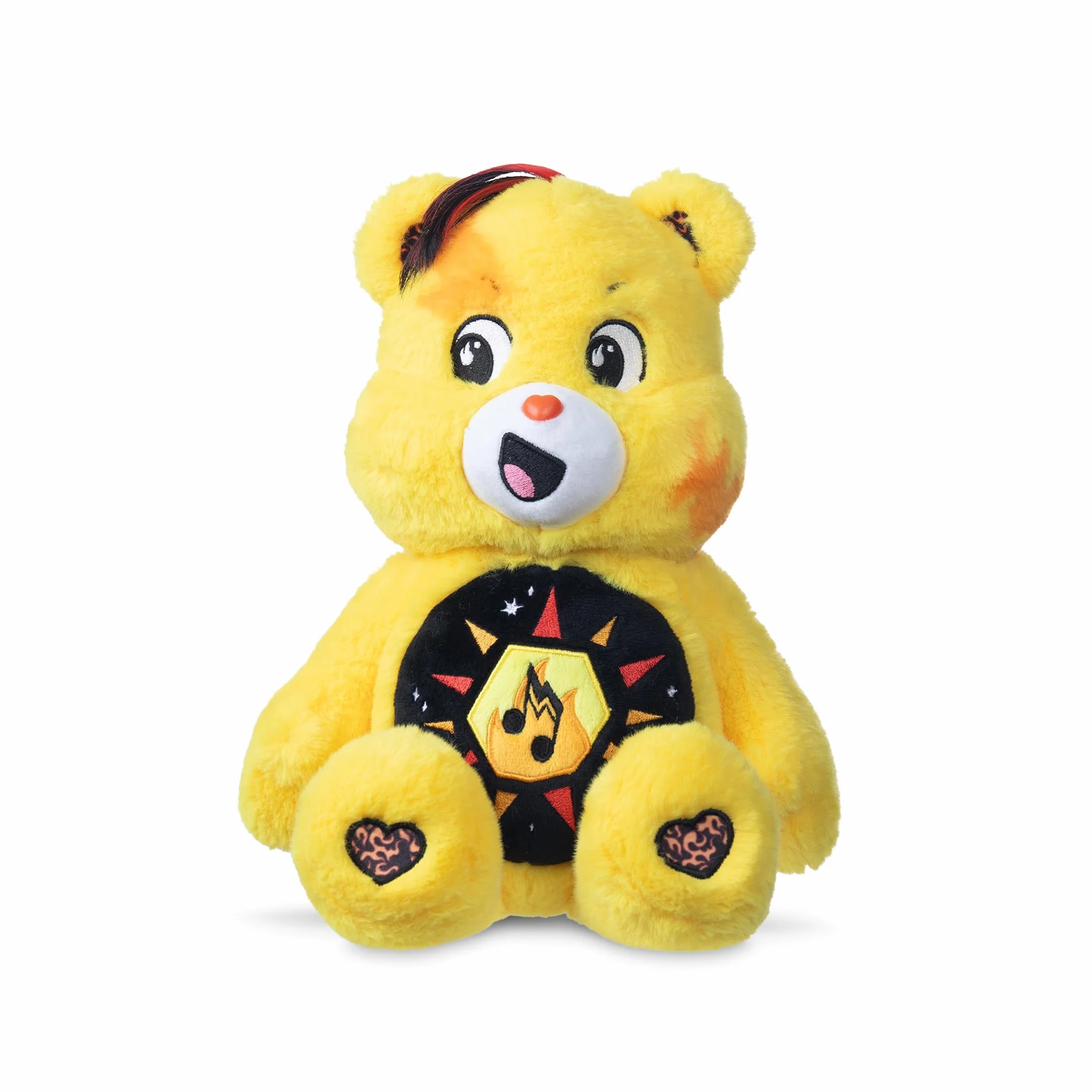 Basic Fun Care Bears 22 cm Maskotka Pluszowa Rock Theme – Funshine Bear – Edycja ekologiczna – Dla dzieci i fanów