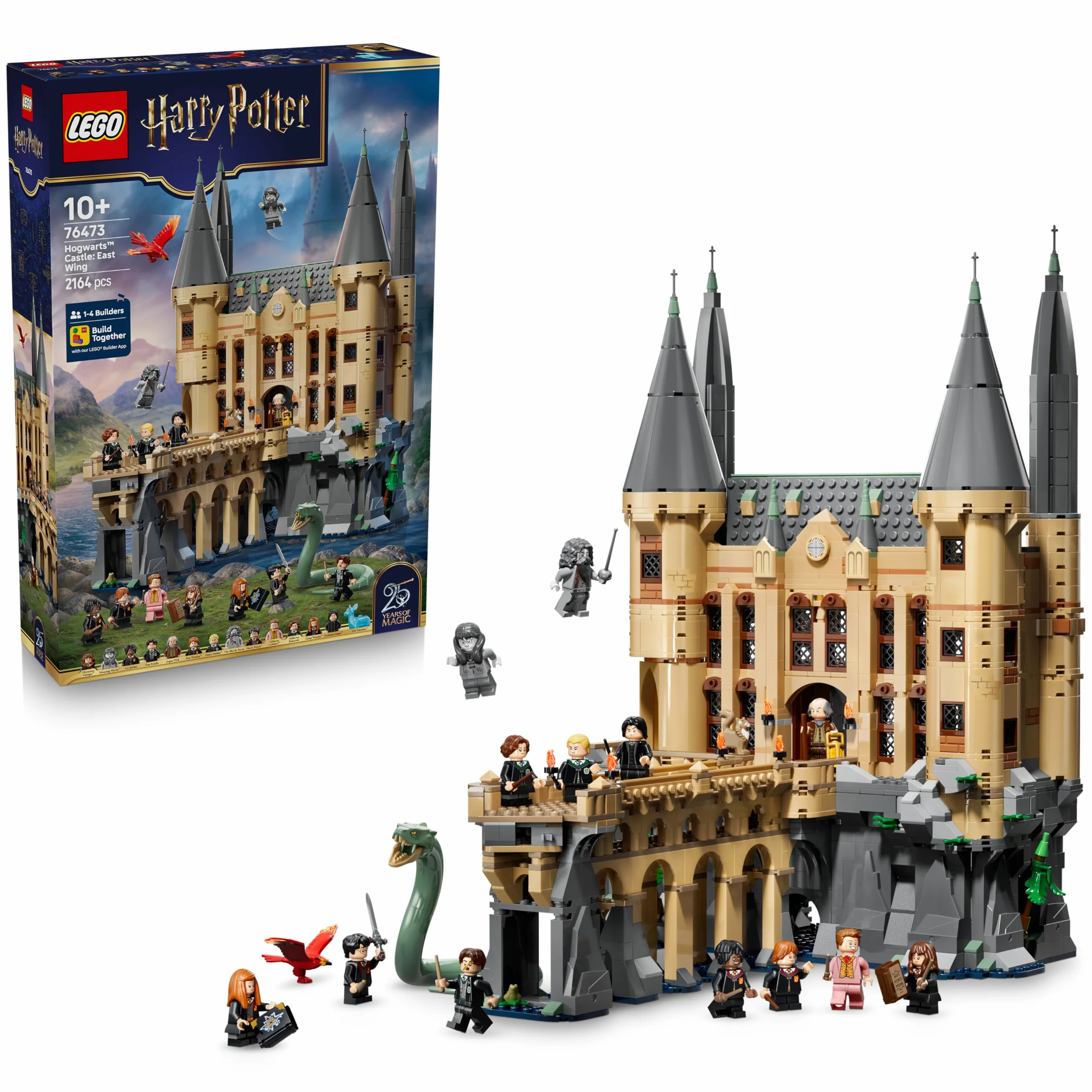 LEGO Harry Potter Zamek Hogwart: Wschodnie skrzydło, zabawka z filmu, zestaw konstrukcyjny dla dziecka, dekoracja do pokoju, pomysł na prezent dla chłopca lub dziewczynki od 10 lat 76473
