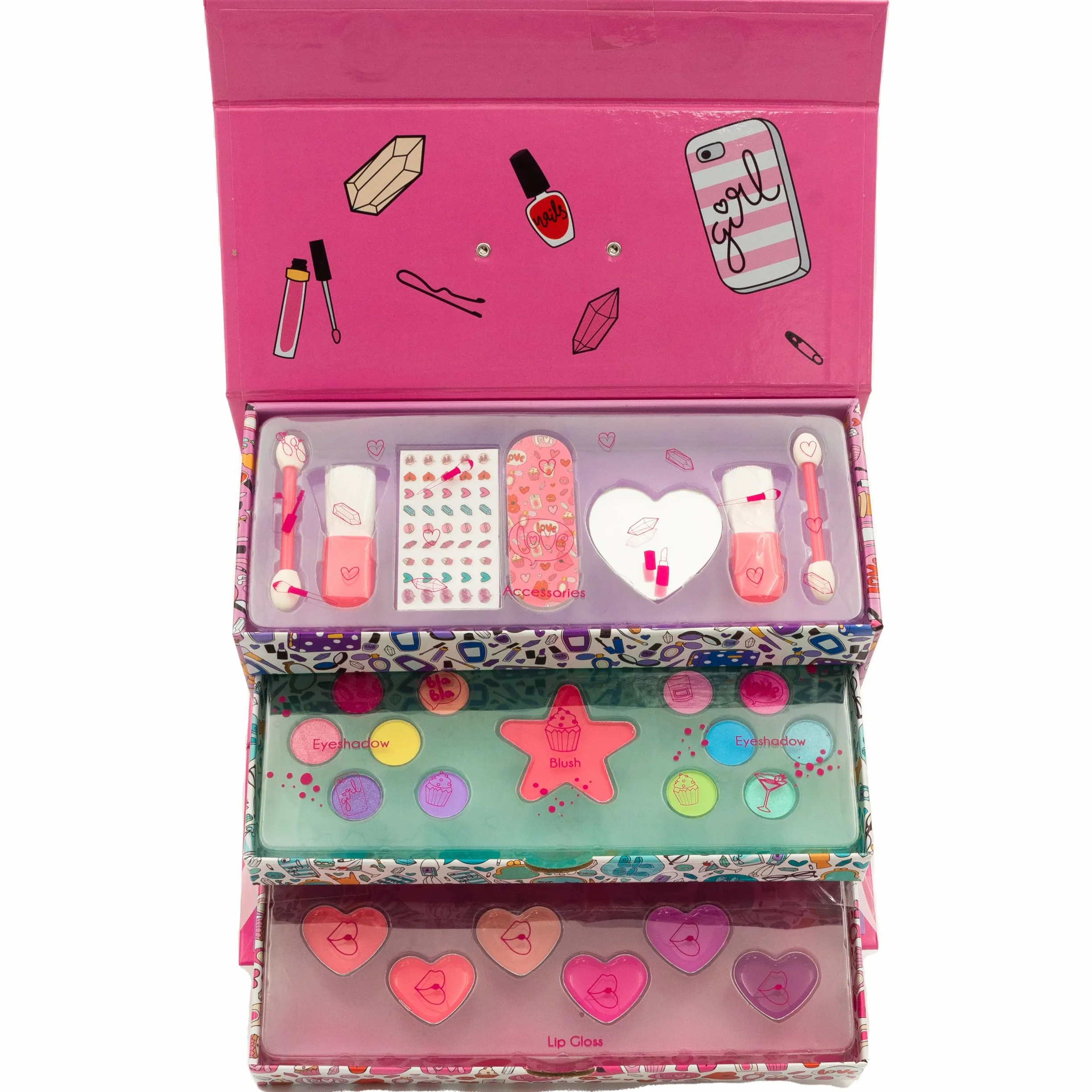 Create It! - 84530 - Beauty Case - kuferek na kosmetyki dla dziewczynek, Rosa, różowy dla dziewczynki