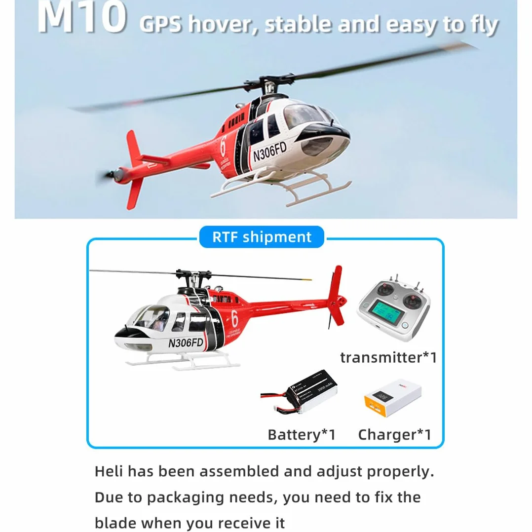 Helikopter wojskowy RC dla dorosłych, Bell-206-V2 470 klasa RC helikopter model 2.4G RC 6CH samolot elektryczny (wersja RTF)