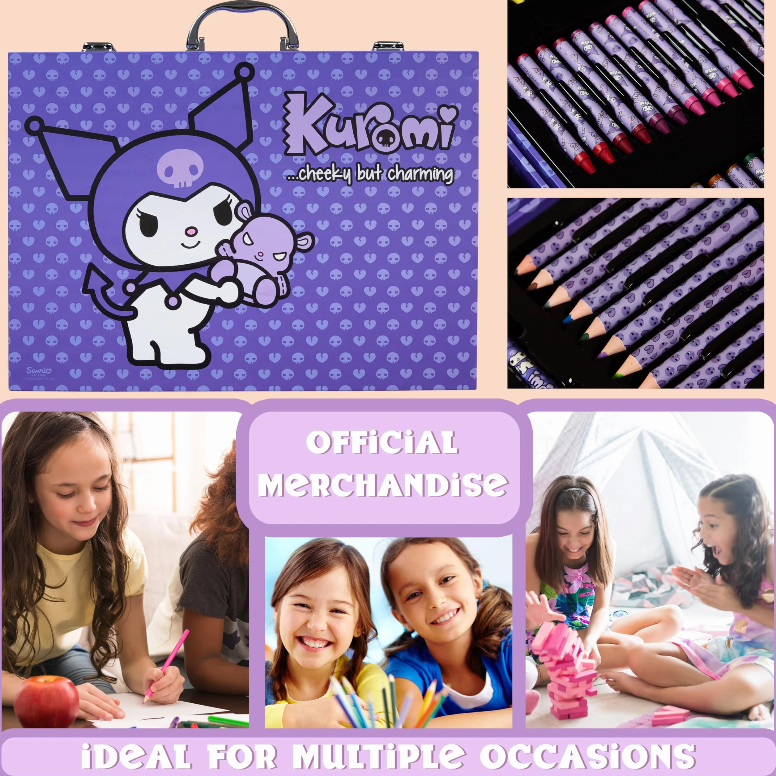 Hello Kitty Kuromi zestaw artystyczny dla dzieci (fioletowy Kuromi)