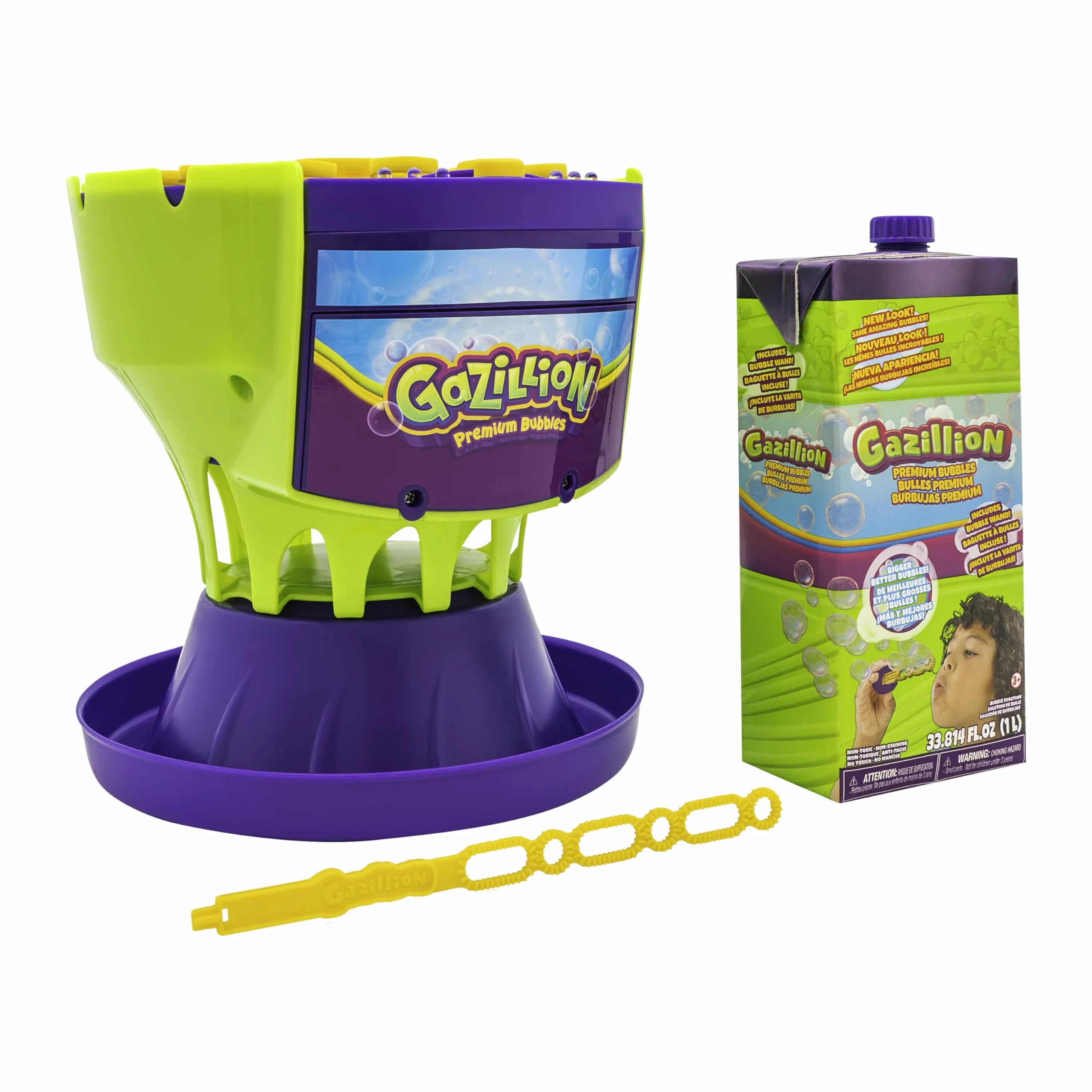 Gazillion Ultimate Bubble Craze Machine Mega elektryczna maszyna do baniek dla dzieci, imprezy, uroczystości i aktywności na świeżym powietrzu oraz tryb imprezowy, zmieniające kolory, światła LED