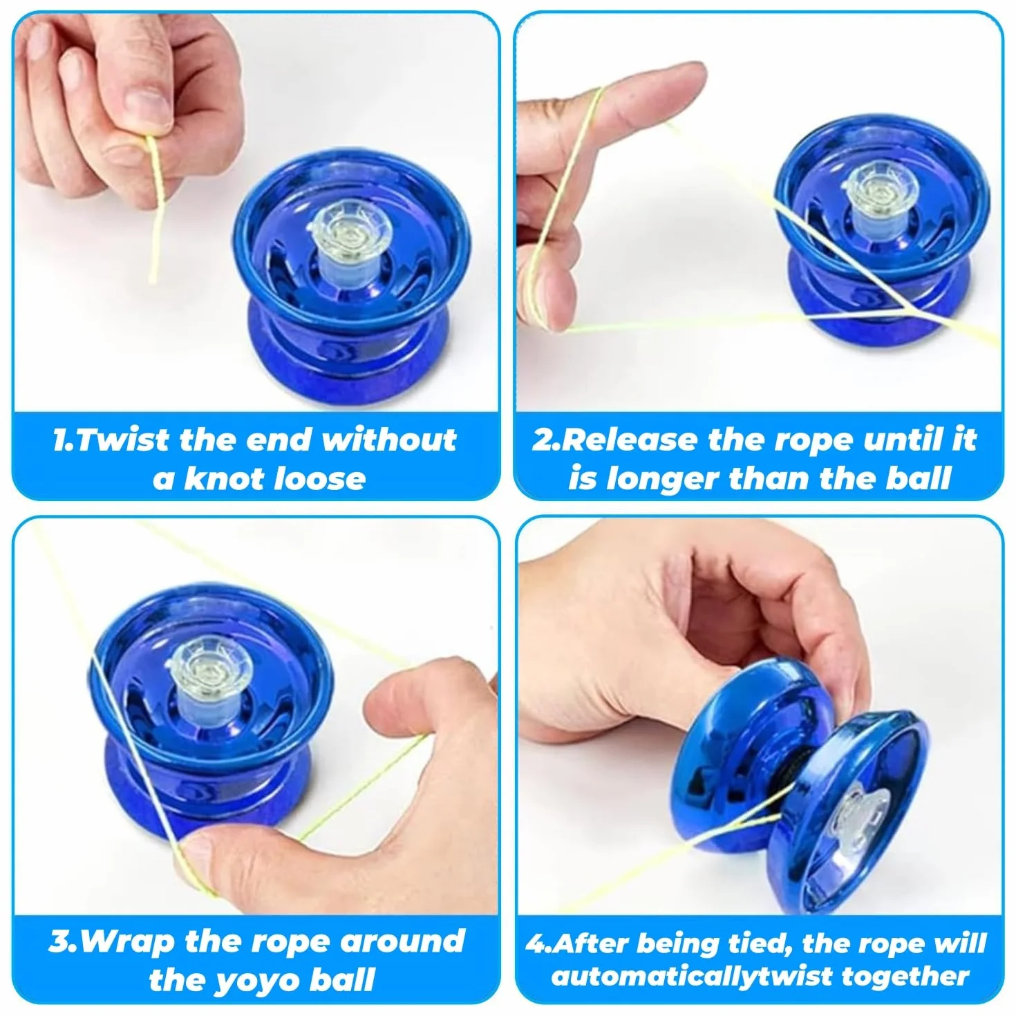 5 sztuk zabawek JoJo dla początkujących, tworzywo sztuczne + stop aluminium, Yoyo Responsive Yoyo, profesjonalna piłka Yo-Yo, zaprojektowana dla początkujących i nadaje się na prezent urodzinowy dla