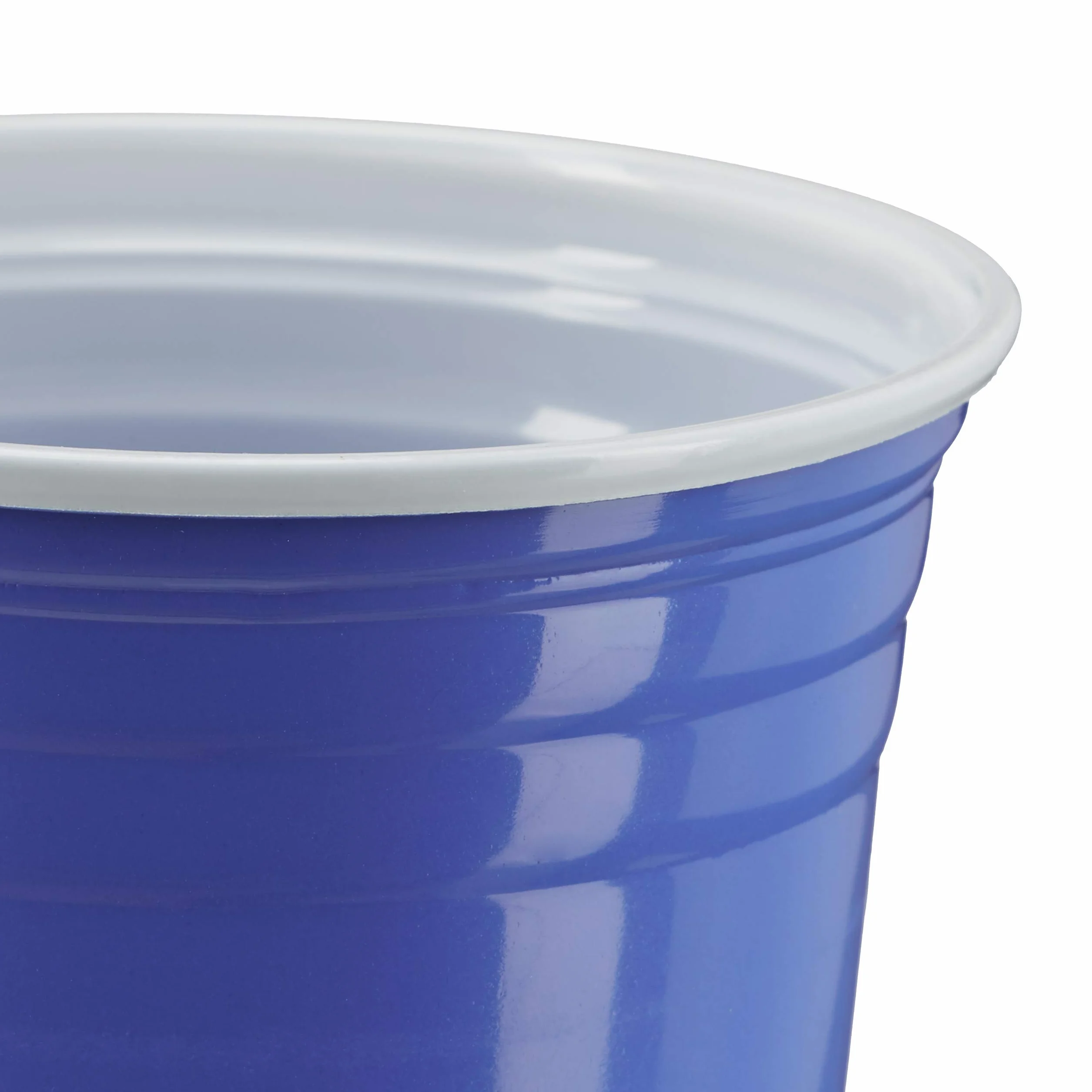 Relaxdays Zestaw kubków do piwa, pong, zestaw z 6 piłkami, 50 kubków do beer Pong, gra do picia, kubki imprezowe 16 oz, czerwony/niebieski