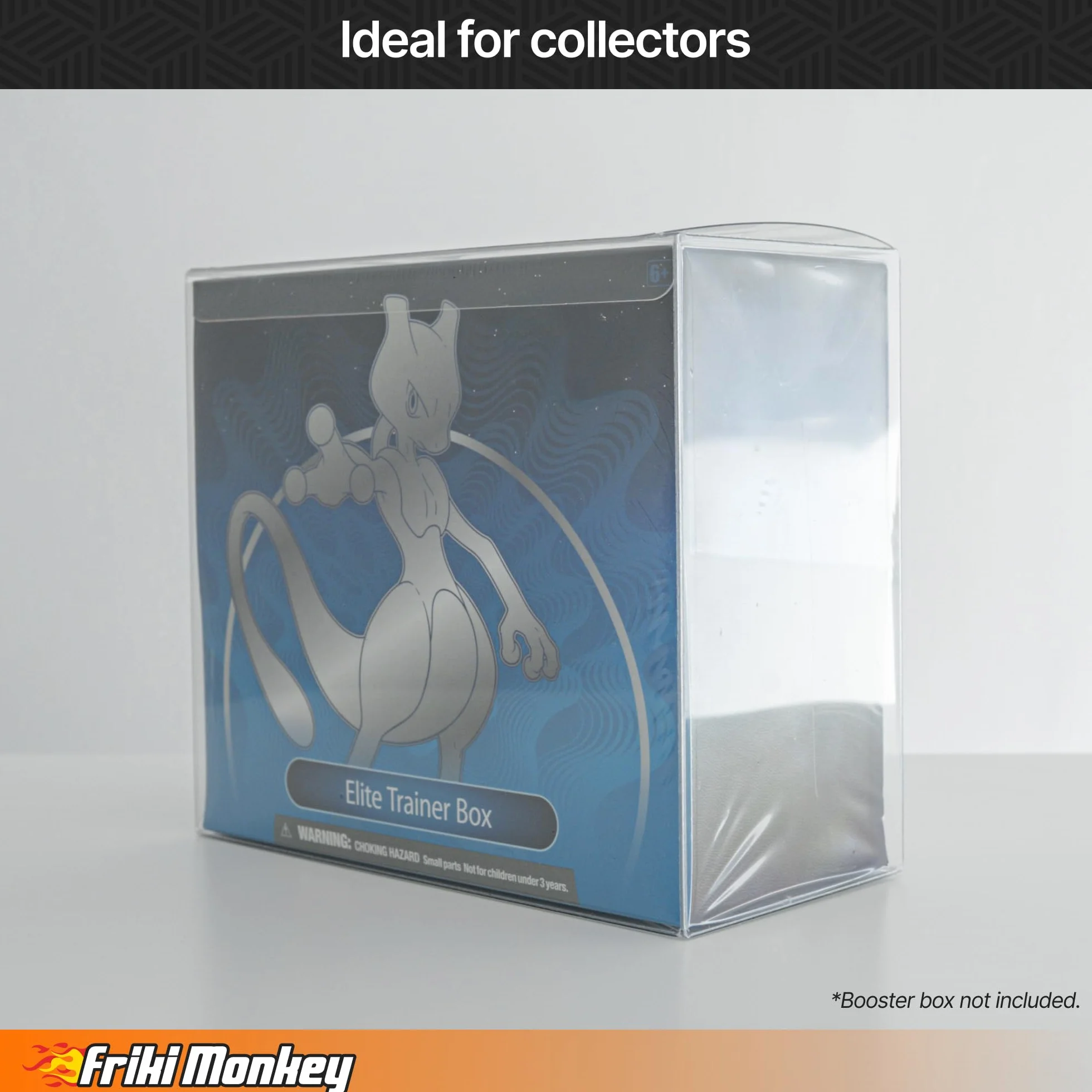 PET Elite Trainer Box 10 sztuk, plastikowa osłona na pudełka ETB 19 x 16,7 x 9 cm, kompatybilna z Pokémon Elite Trainer Box - Sztywny, wytrzymały, odporny na kurz