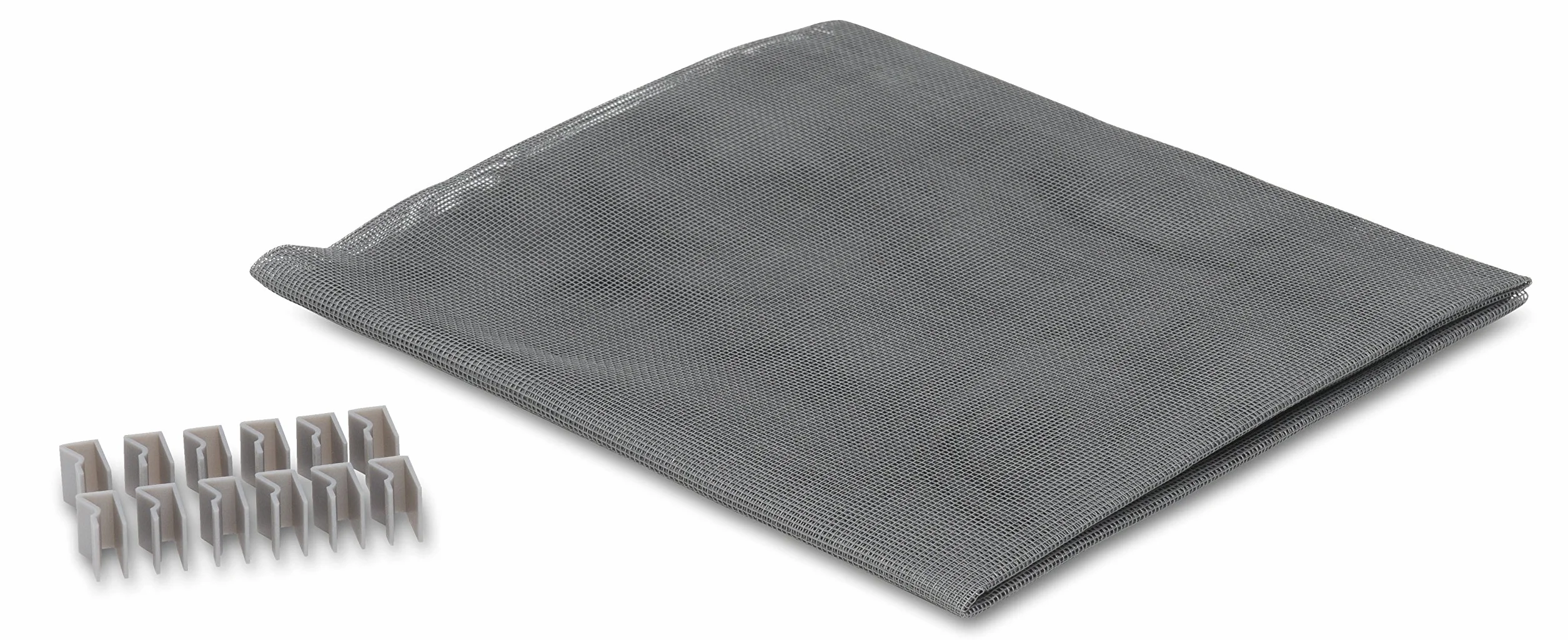 Windhager Osłona szybu świetlnego, tkanina z włókna szklanego, z klamrami mocującymi, osłoną szyby, kratka ochronna do skrzynki piwnicy, 60 x 135 cm